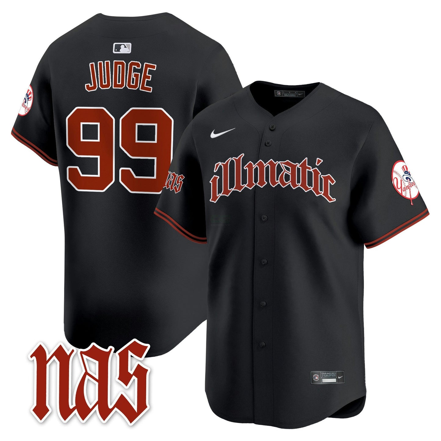 Camisa MLB Men’s New York Nas Illmatic Vapor Premier Limited Jersey