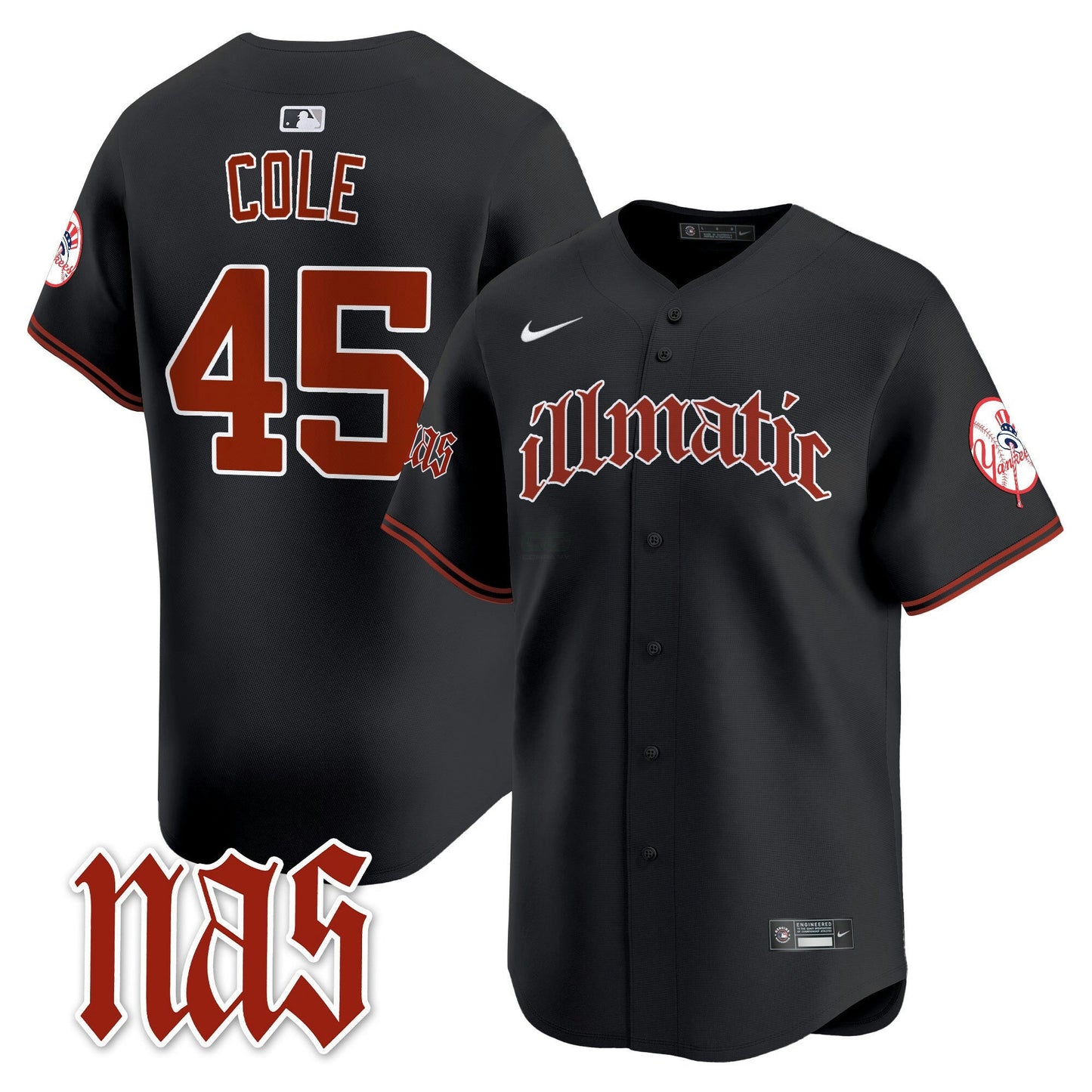 Camisa MLB Men’s New York Nas Illmatic Vapor Premier Limited Jersey