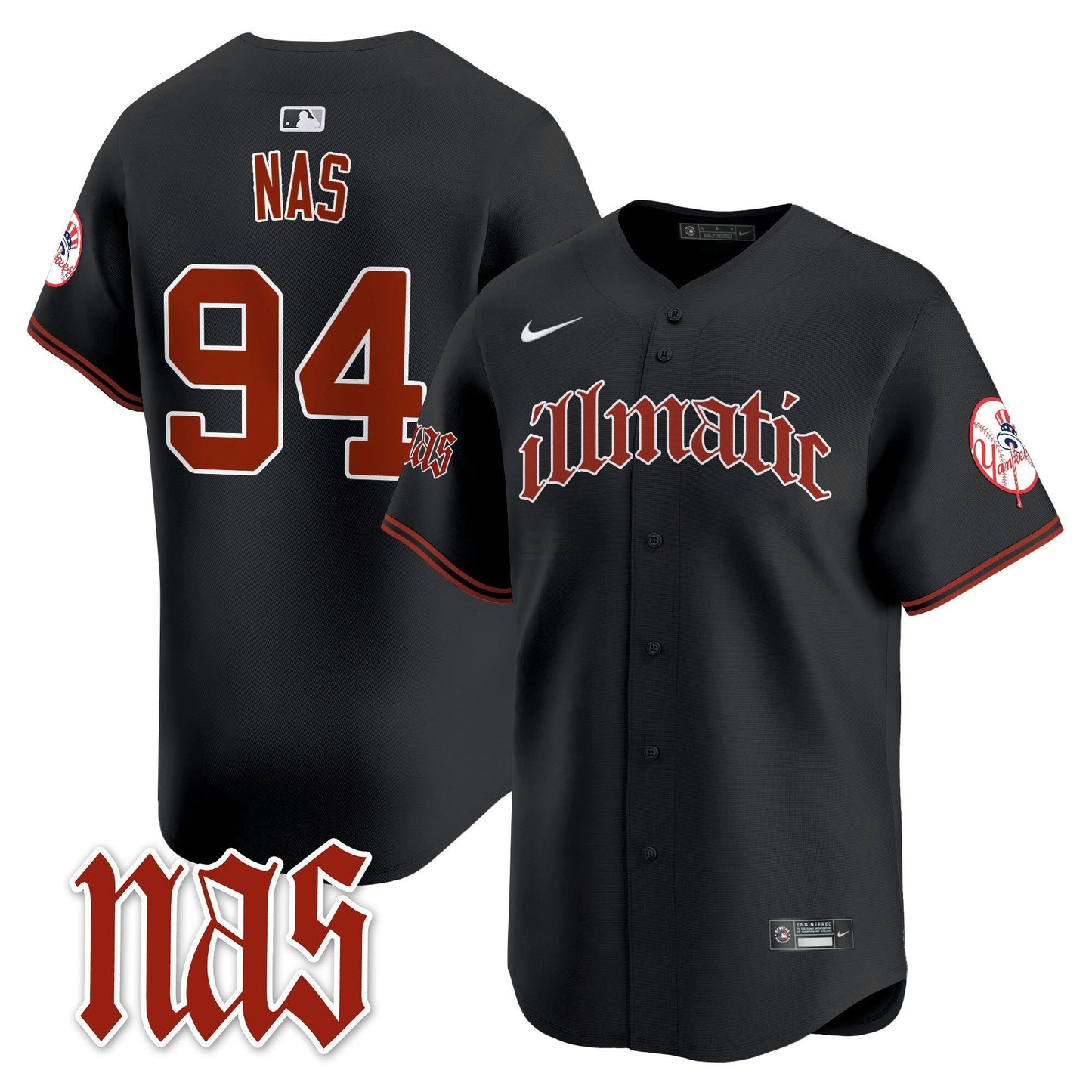 Camisa MLB Men’s New York Nas Illmatic Vapor Premier Limited Jersey