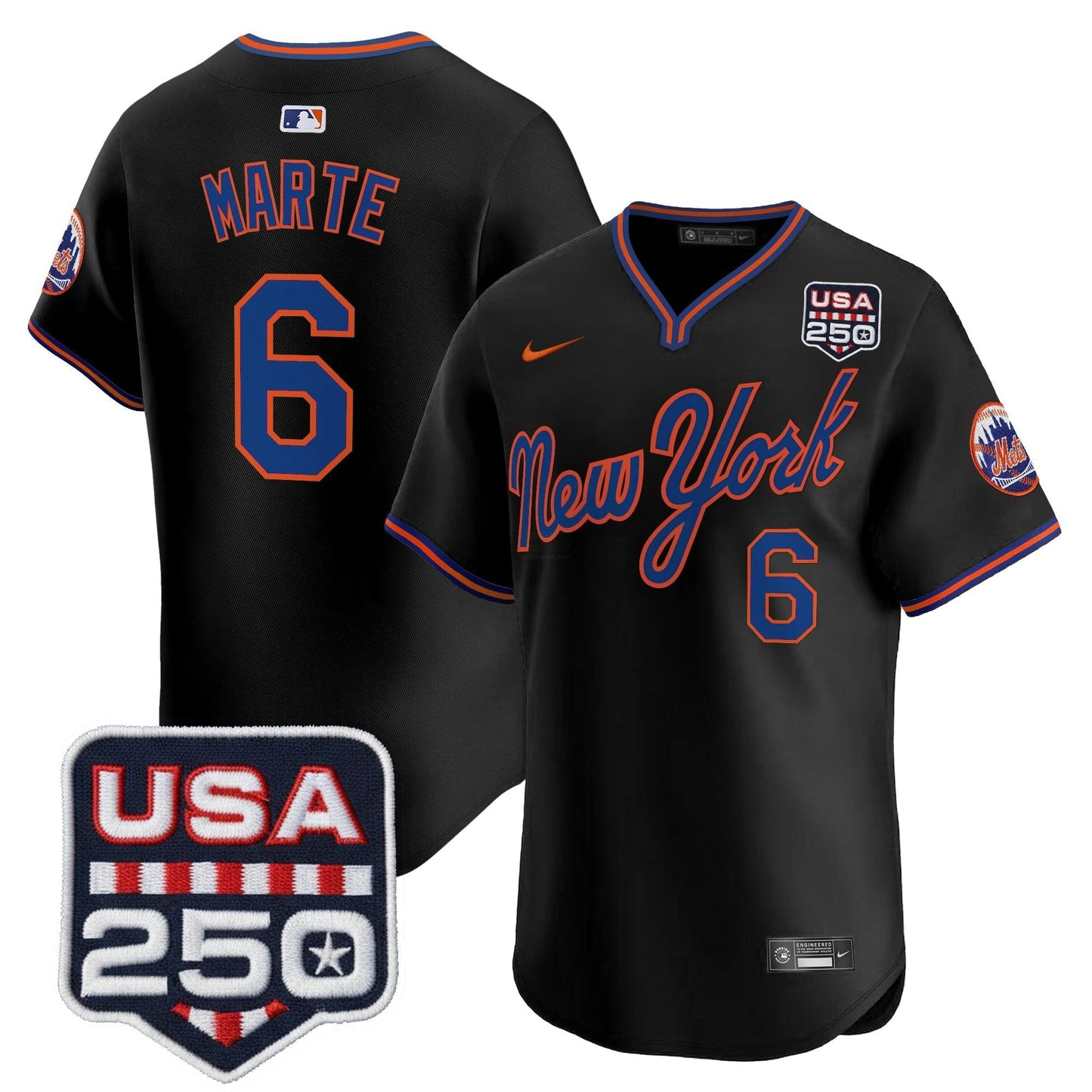 Camisa MLB Men’s New York Road Alternativa & 250America Patch Vapor Limited Jersey