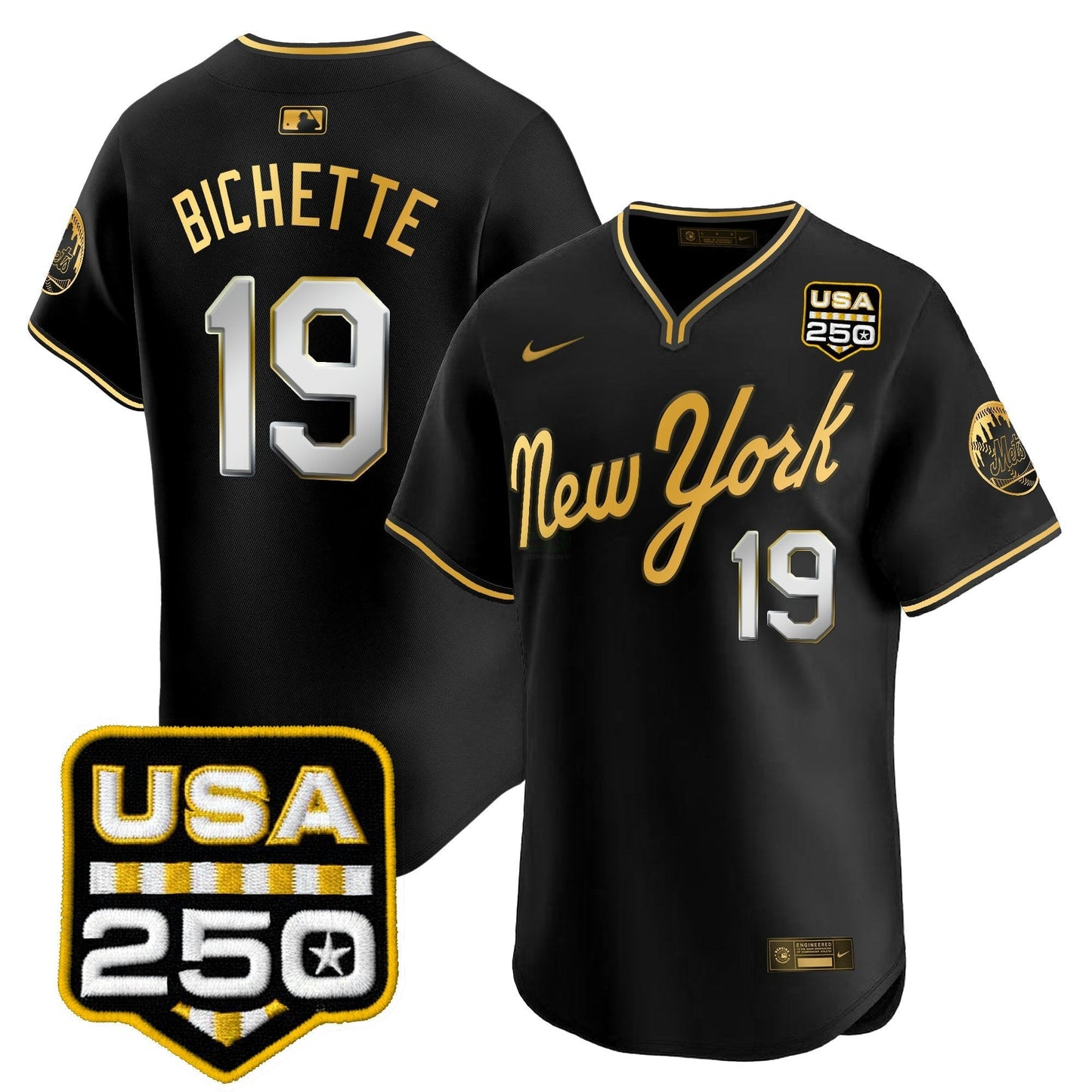 Camisa MLB Men’s New York Road Alternativa & 250America Patch Vapor Limited Jersey
