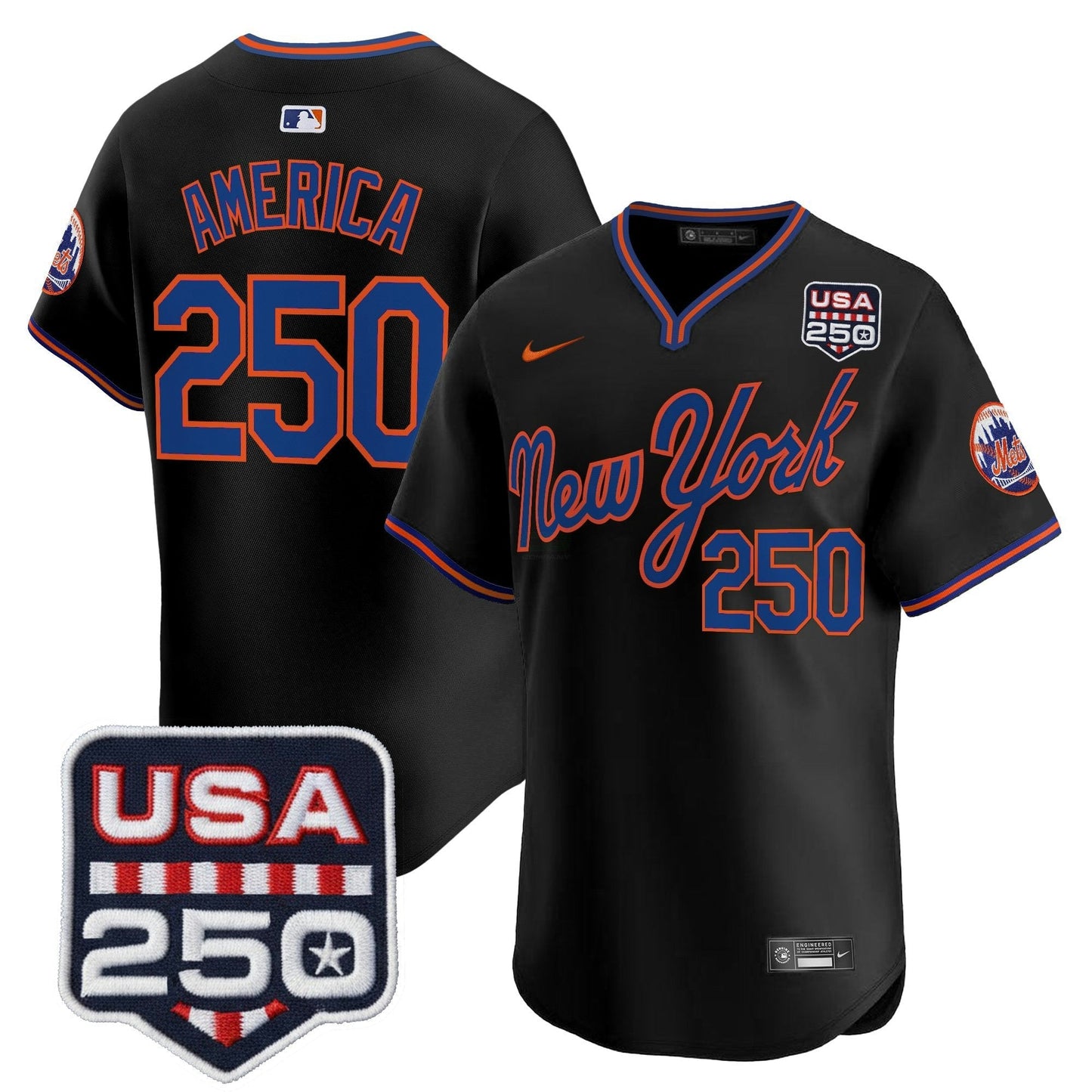 Camisa MLB Men’s New York Road Alternativa & 250America Patch Vapor Limited Jersey