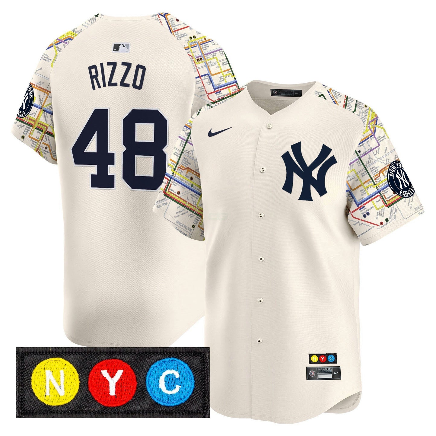 Camisa MLB New York Yankees Men’s New York Subway Style Vapor Premier Limited Jersey – Stitched