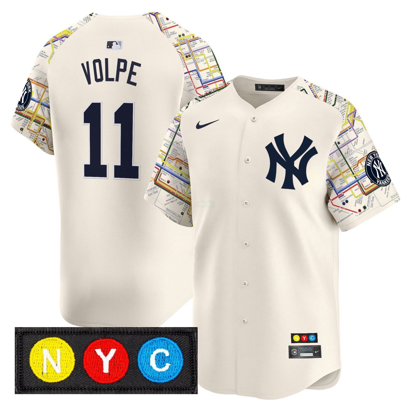 Camisa MLB New York Yankees Men’s New York Subway Style Vapor Premier Limited Jersey – Stitched