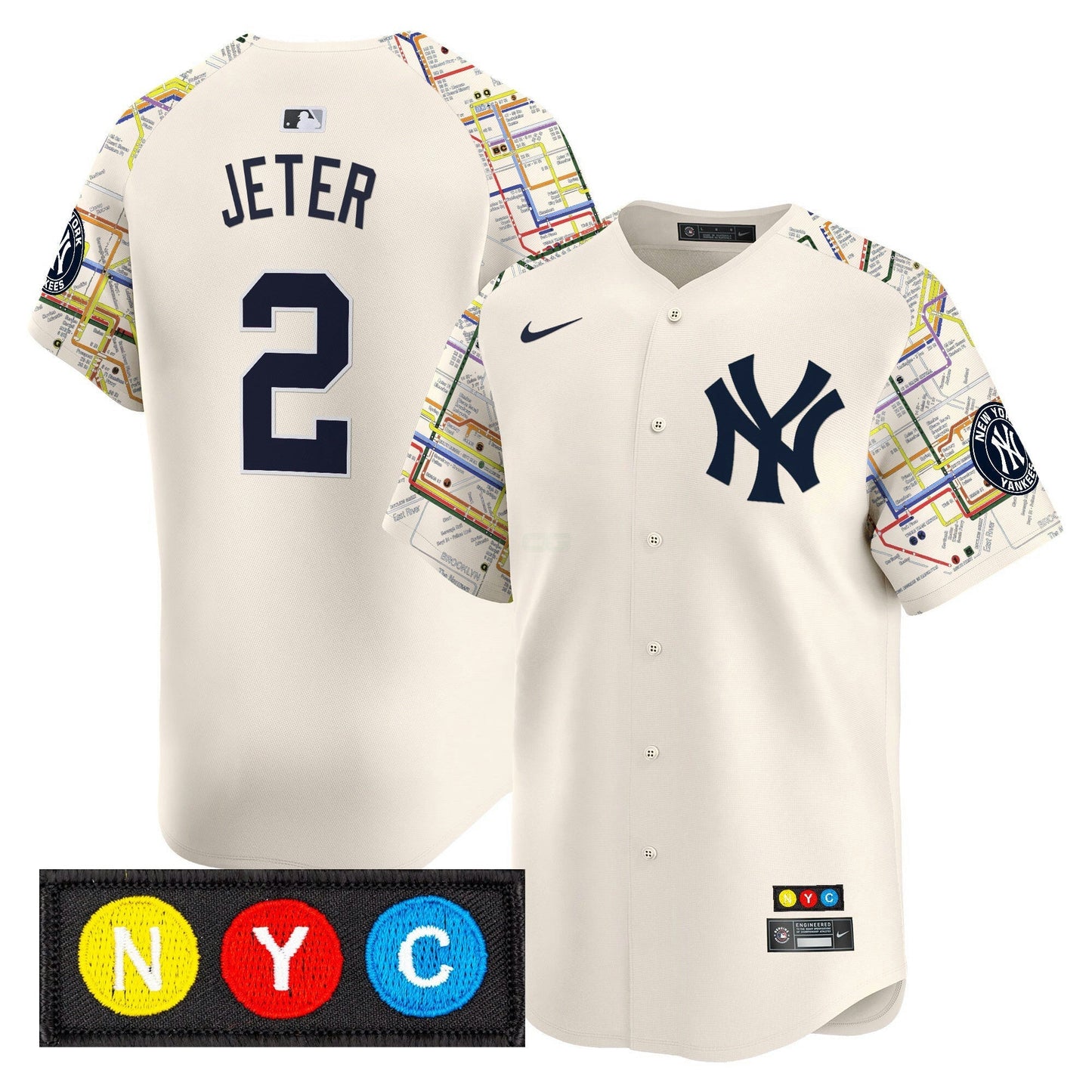 Camisa MLB New York Yankees Men’s New York Subway Style Vapor Premier Limited Jersey – Stitched