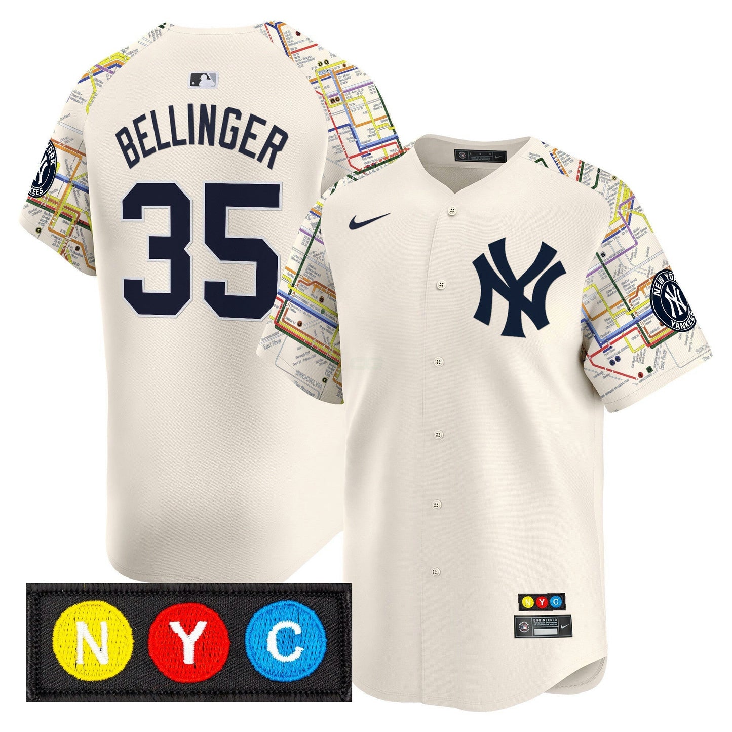 Camisa MLB New York Yankees Men’s New York Subway Style Vapor Premier Limited Jersey – Stitched