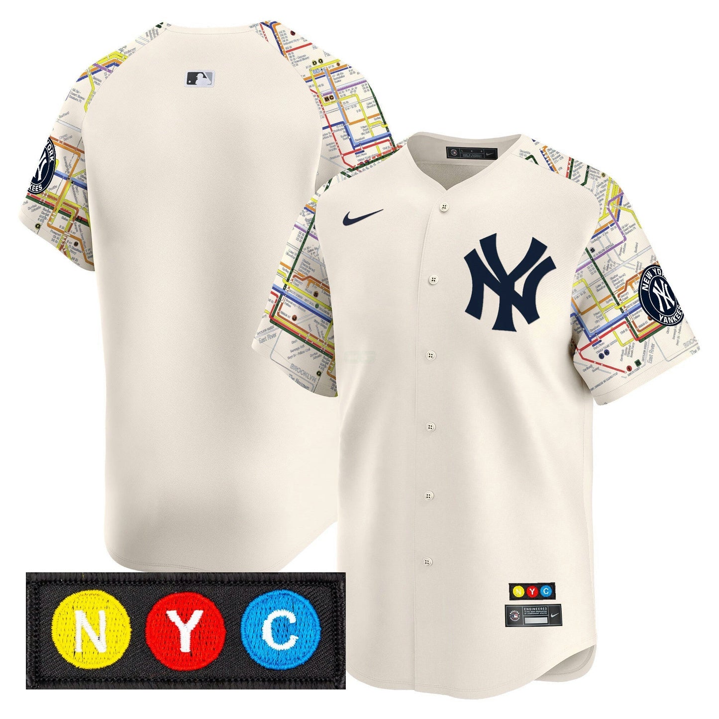 Camisa MLB New York Yankees Men’s New York Subway Style Vapor Premier Limited Jersey – Stitched