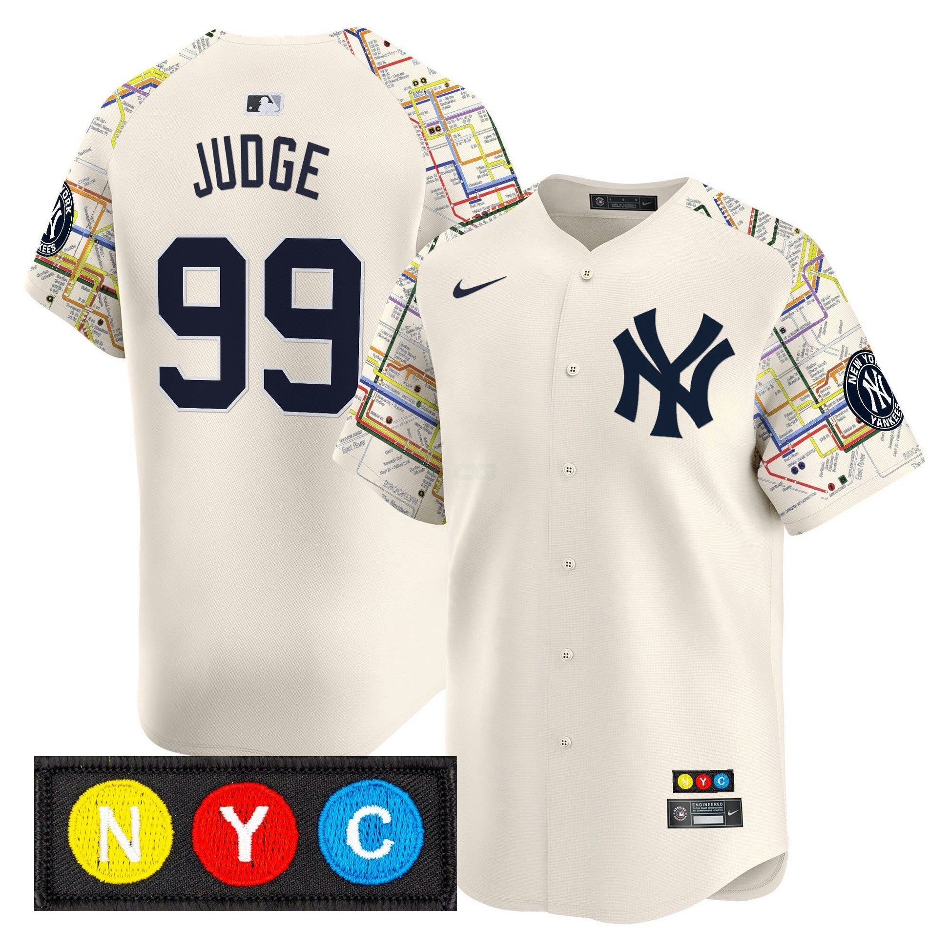 Camisa MLB New York Yankees Men’s New York Subway Style Vapor Premier Limited Jersey – Stitched