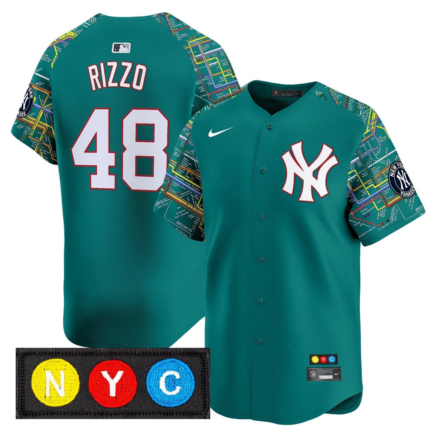 Camisa MLB New York Yankees Men’s New York Subway Style Vapor Premier Limited Jersey – Stitched
