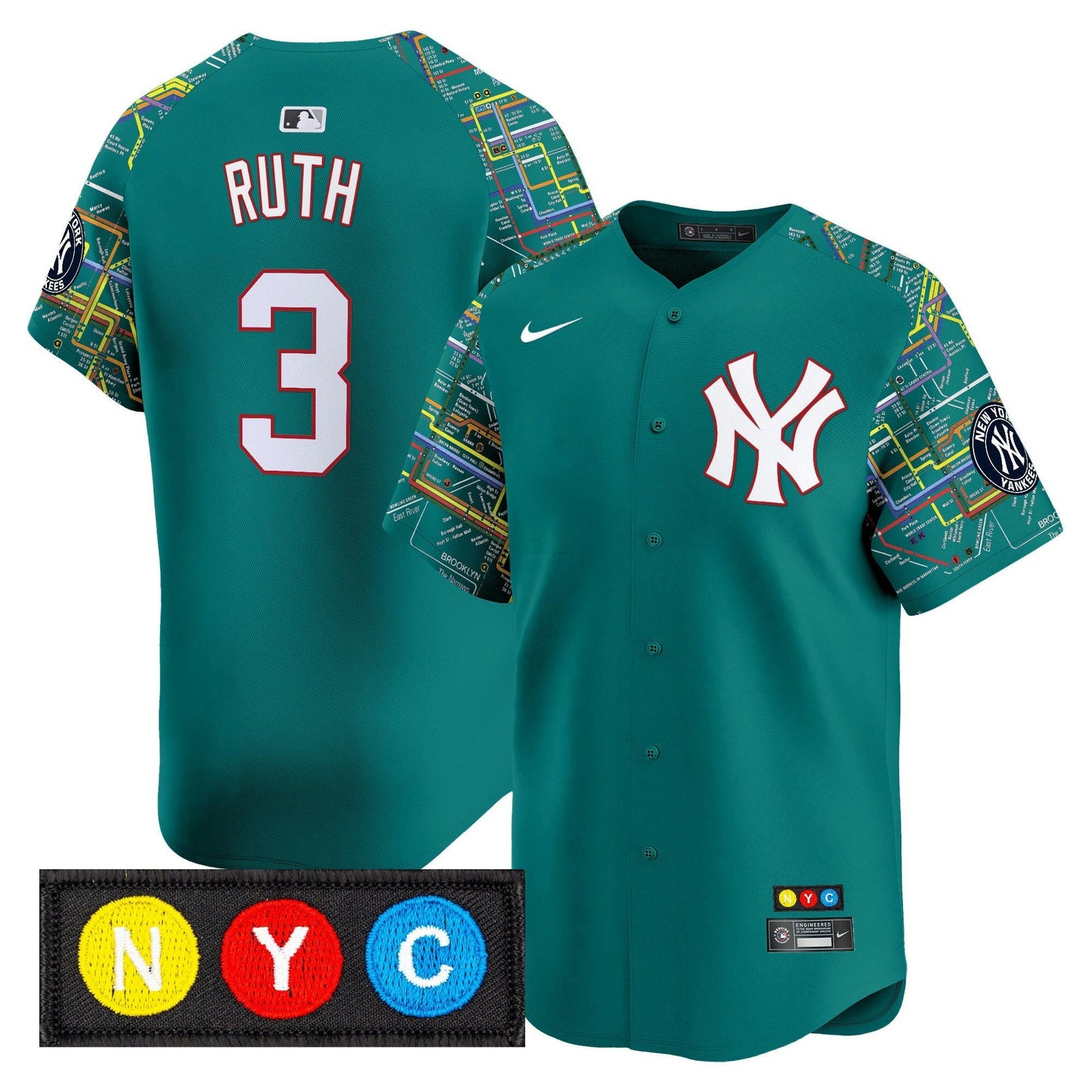 Camisa MLB New York Yankees Men’s New York Subway Style Vapor Premier Limited Jersey – Stitched