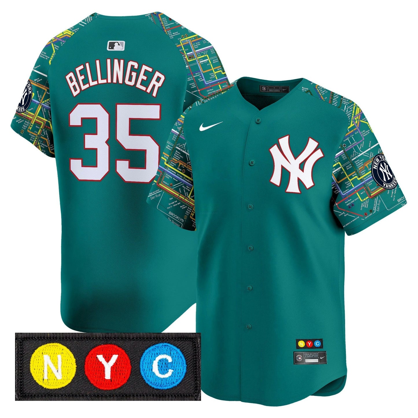 Camisa MLB New York Yankees Men’s New York Subway Style Vapor Premier Limited Jersey – Stitched