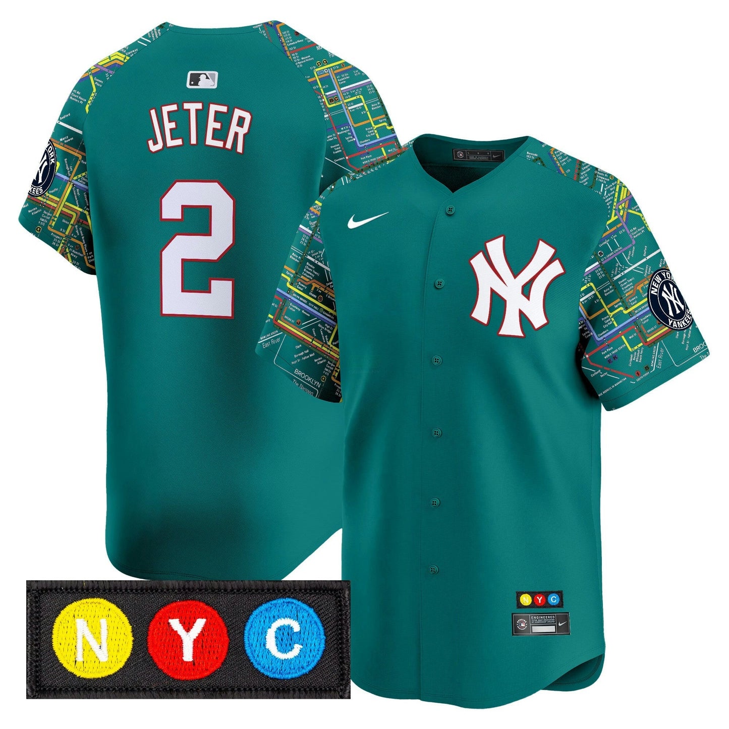 Camisa MLB New York Yankees Men’s New York Subway Style Vapor Premier Limited Jersey – Stitched