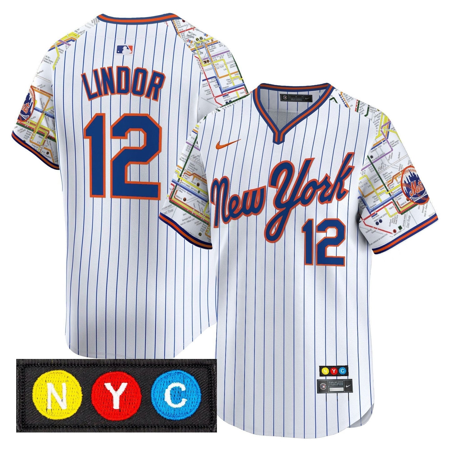 Camisa MLB New York Mets Men’s New York Subway Style Vapor Premier Limited Jersey – Stitched