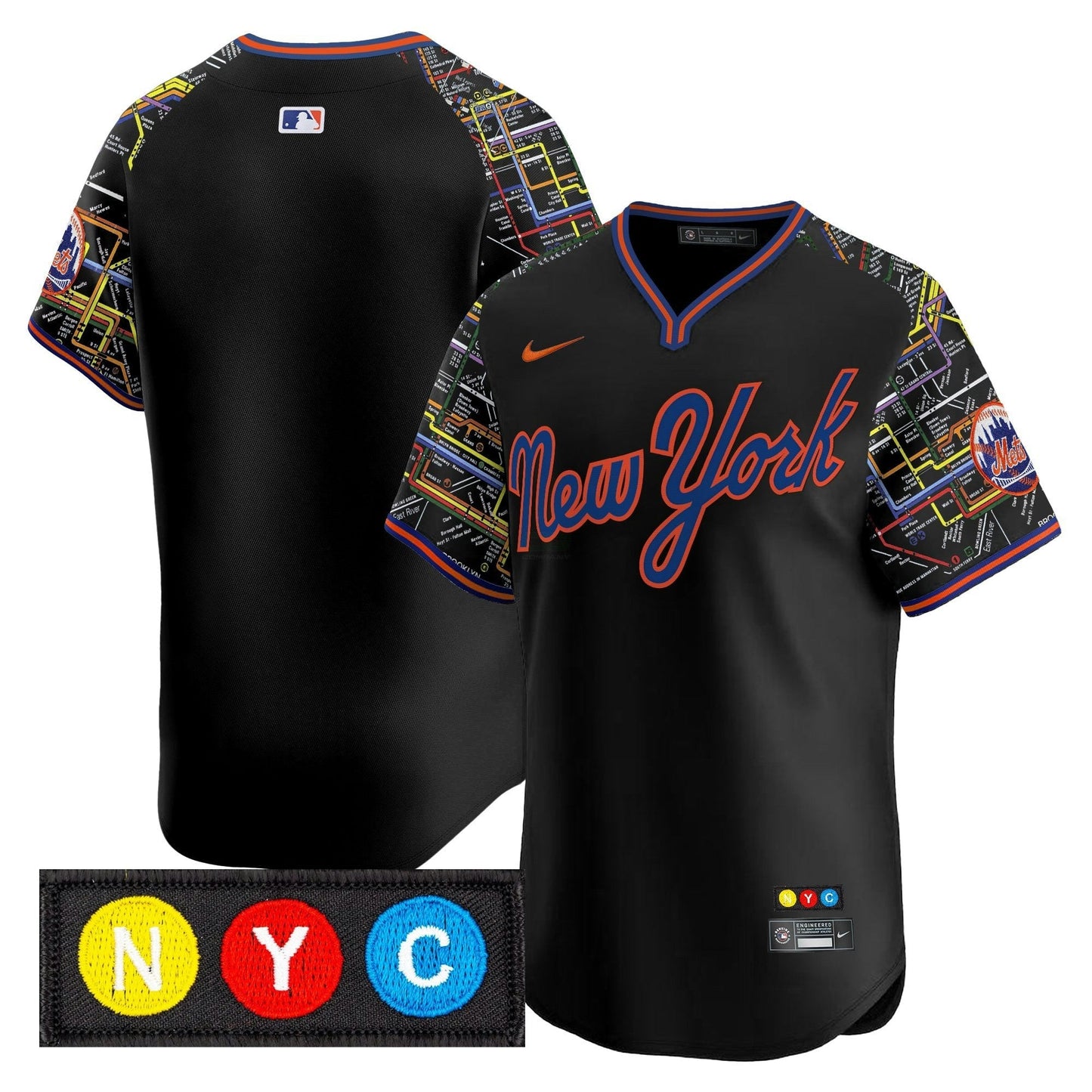 Camisa MLB New York Mets Men’s New York Subway Style Vapor Premier Limited Jersey – Stitched