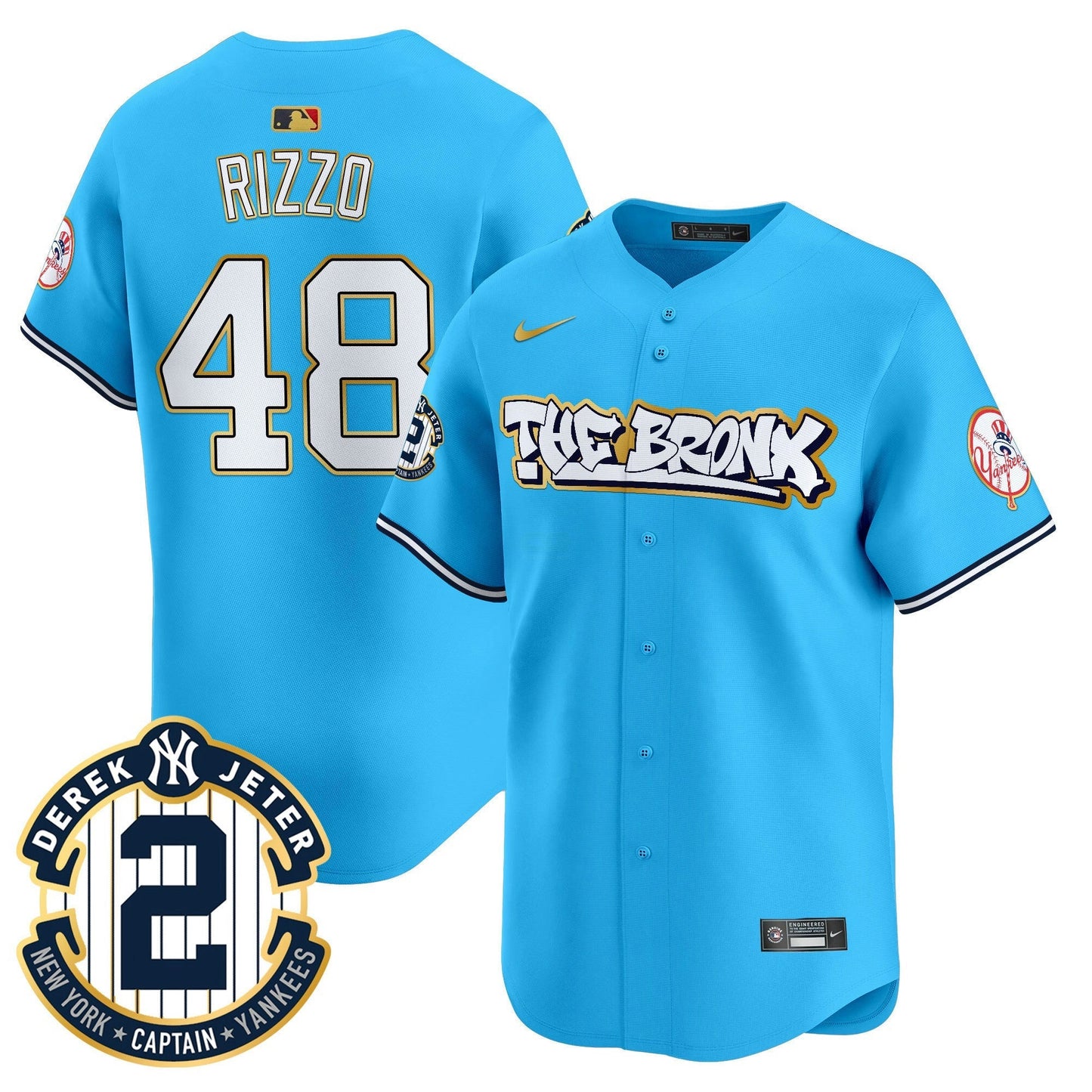 Camisa MLB Men’s New York The Bronx Graffiti Gold Trim Vapor Premier Limited Jersey