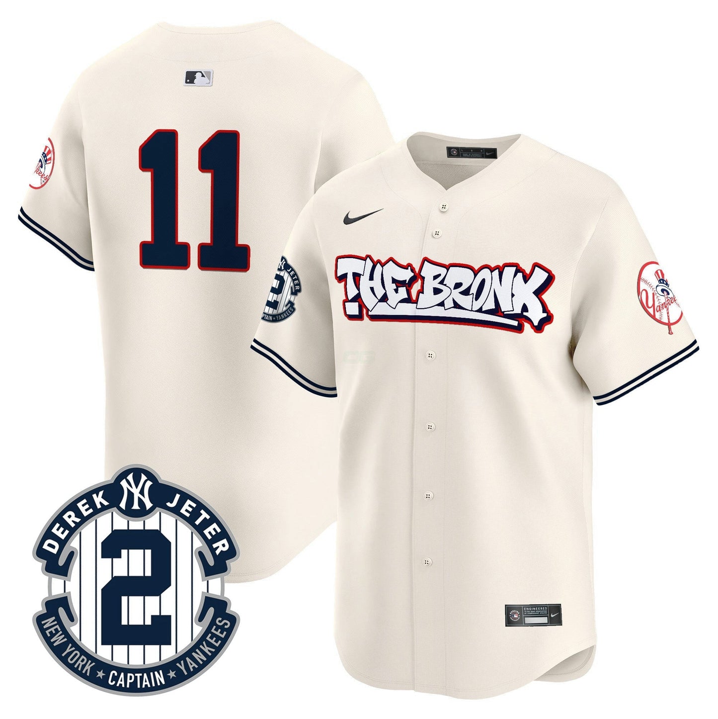 Camisa MLB Men’s New York The Bronx Graffiti Vapor Premier Limited Jersey V8