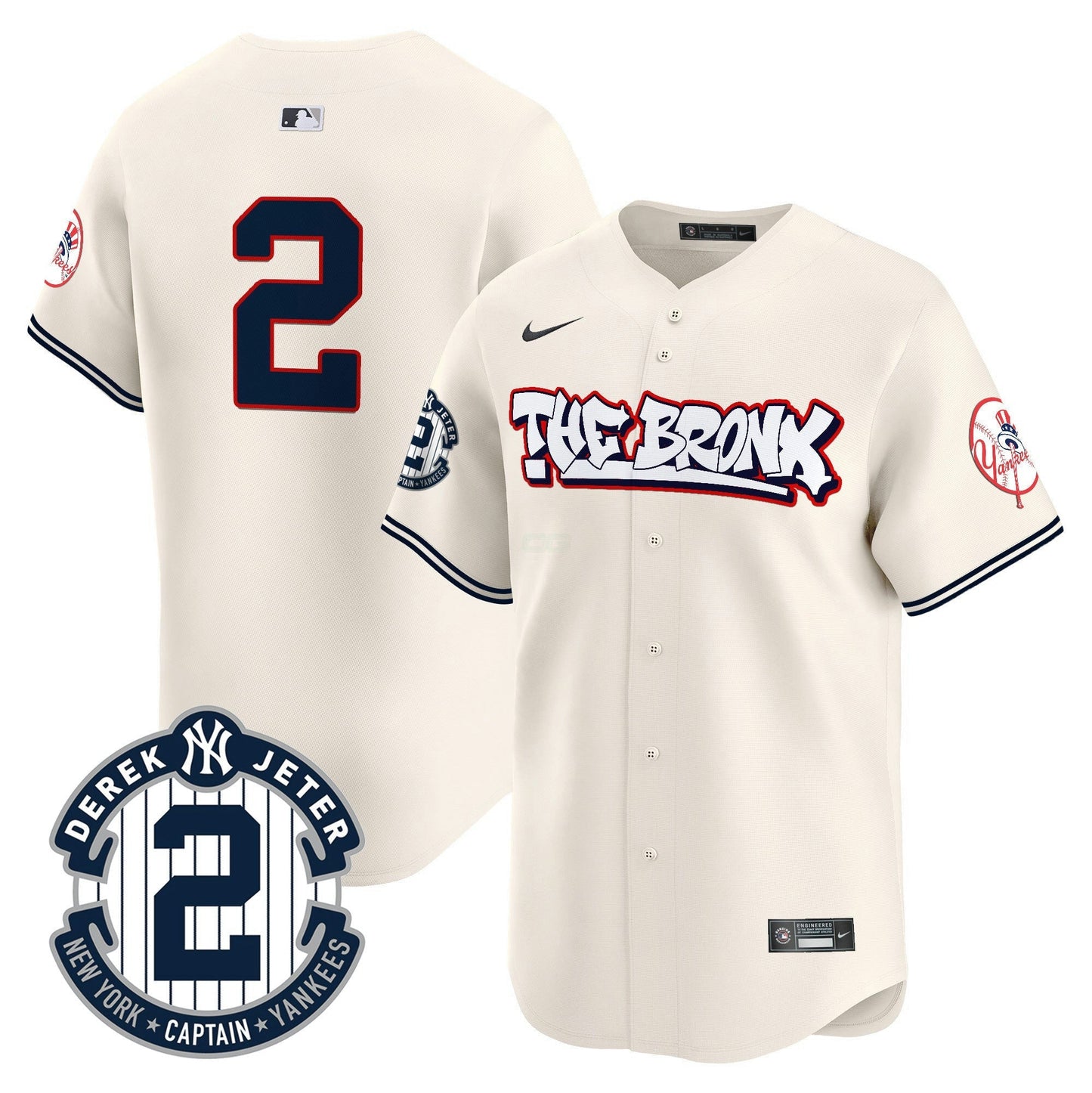 Camisa MLB Men’s New York The Bronx Graffiti Vapor Premier Limited Jersey V8