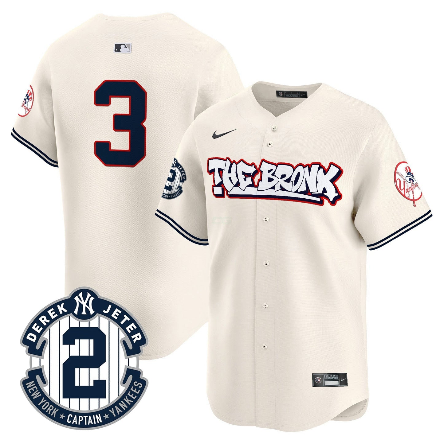 Camisa MLB Men’s New York The Bronx Graffiti Vapor Premier Limited Jersey V8