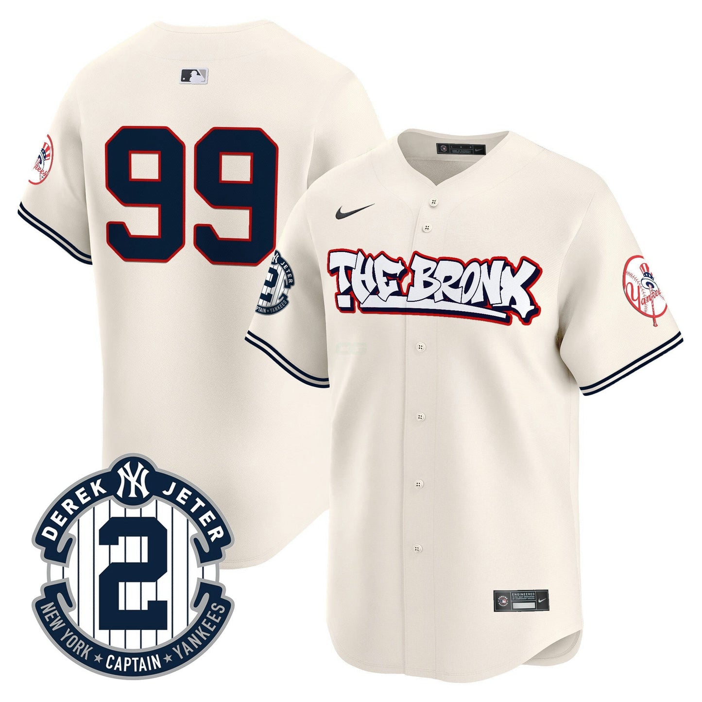Camisa MLB Men’s New York The Bronx Graffiti Vapor Premier Limited Jersey V8