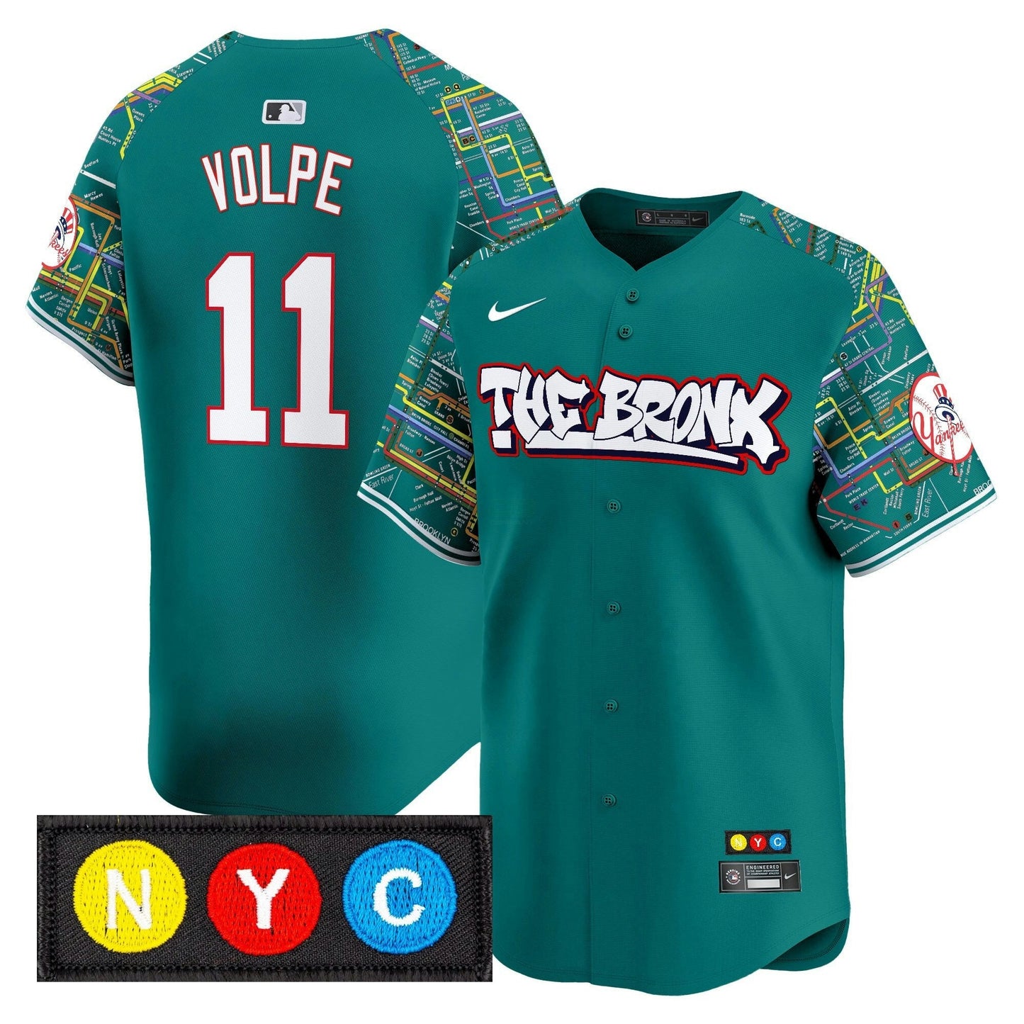 Camisa MLB Men’s New York The Bronx Subway Style Vapor Premier Limited Jersey – Stitched