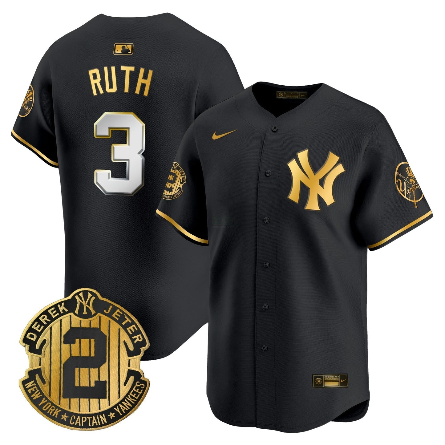 Camisa MLB Men’s New York Throwback Vapor Premier Limited Jersey – Derek Jeter Patch