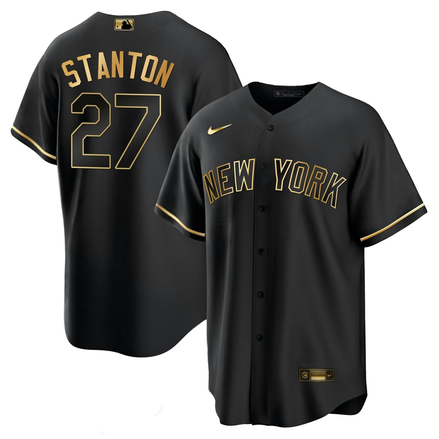 Camisa MLB Men’s New York Yankees Black Limited & Dourada Jersey