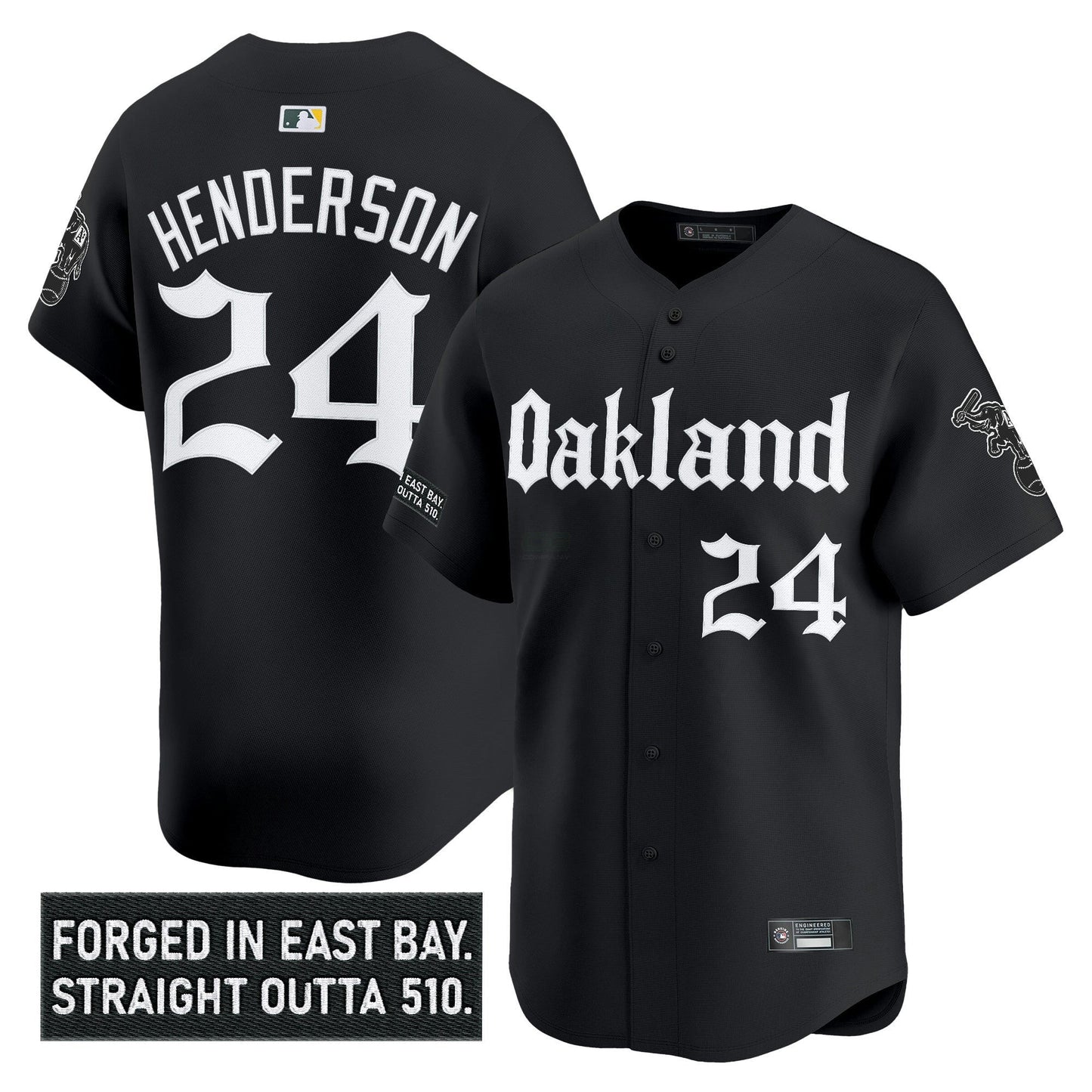 Camisa MLB Men’s Oakland ‘Gothic East Bay Edition’ Vapor Premier Limited Jersey