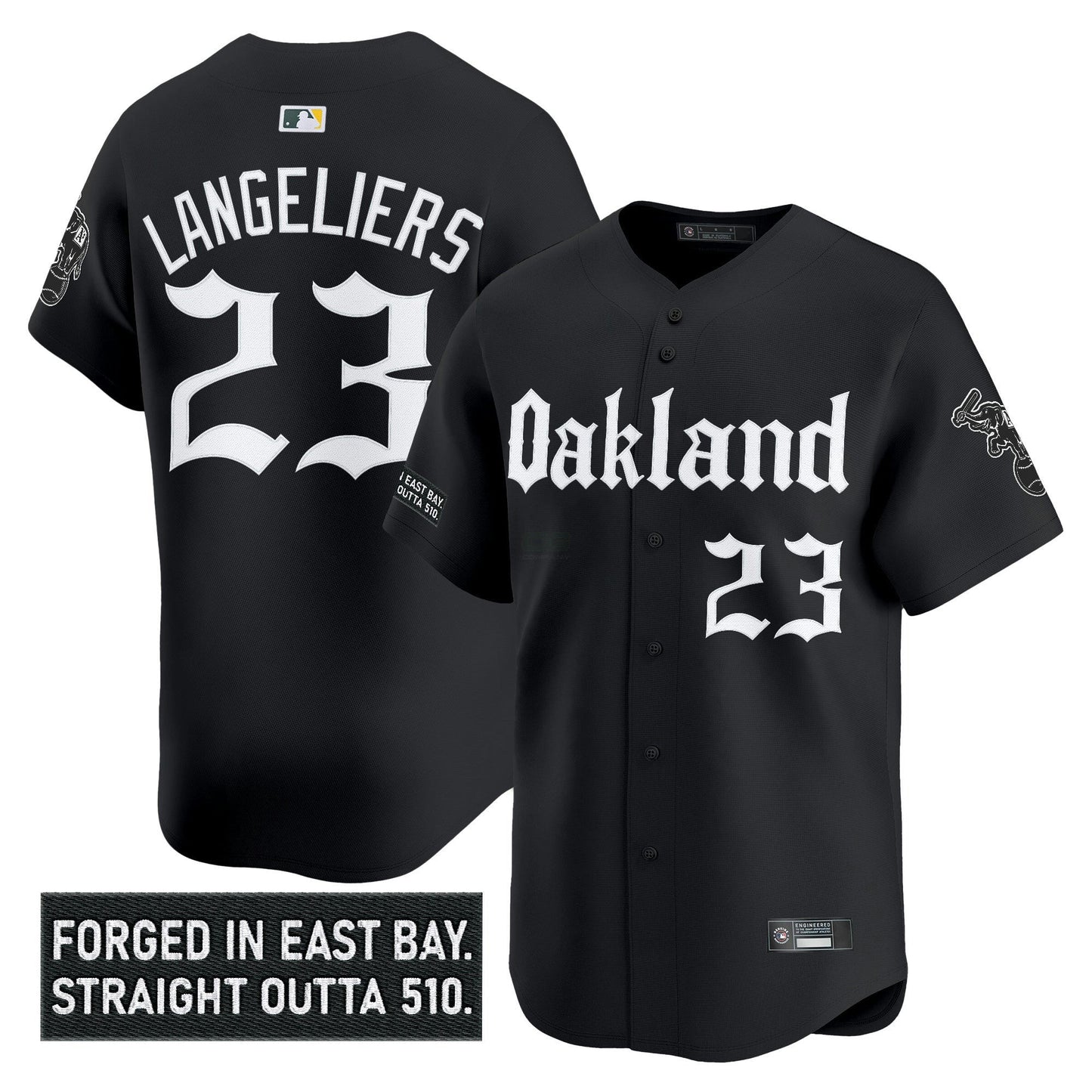 Camisa MLB Men’s Oakland ‘Gothic East Bay Edition’ Vapor Premier Limited Jersey