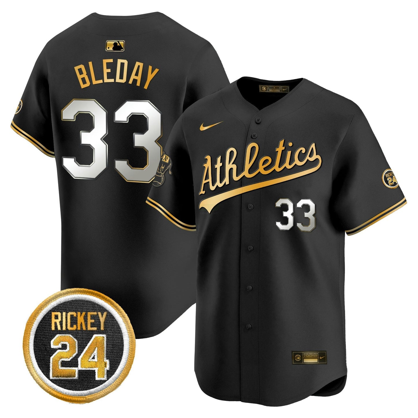 Camisa MLB Men’s Oakland Rickey Henderson Patch Vapor Premier Limited Jersey
