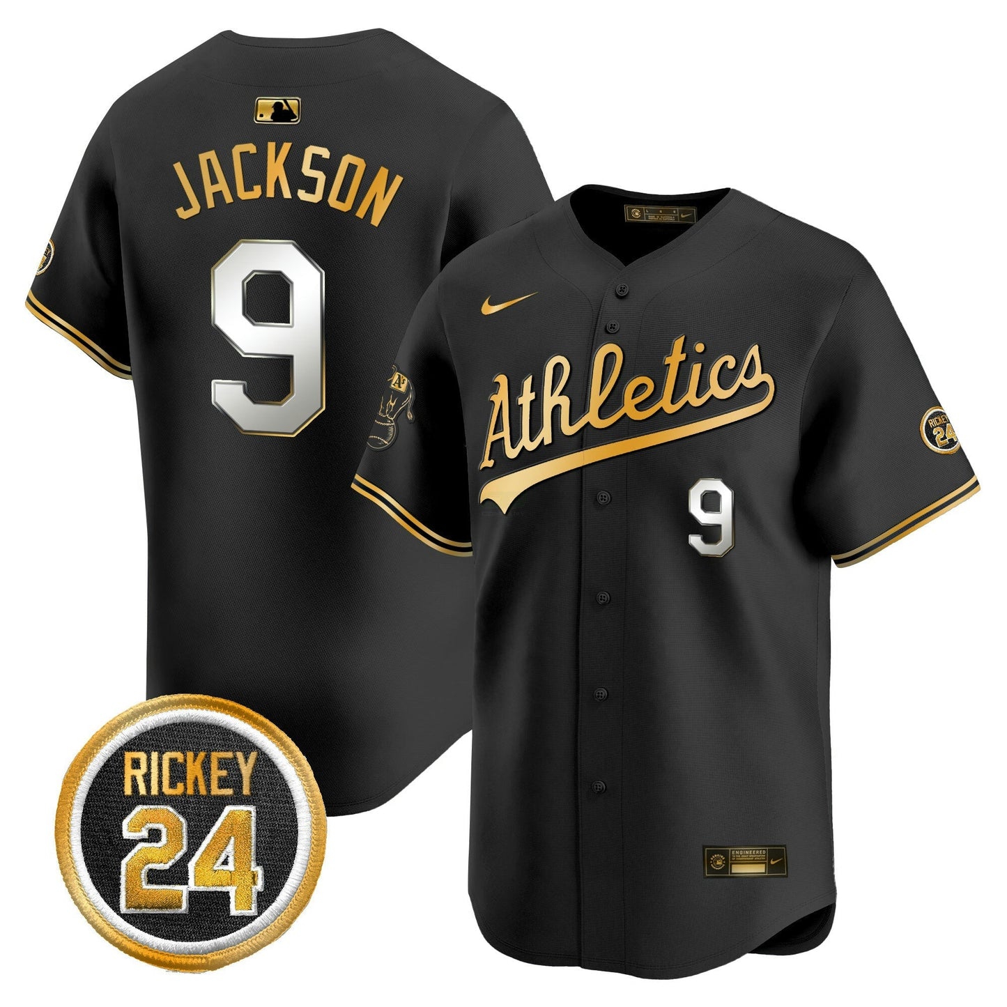 Camisa MLB Men’s Oakland Rickey Henderson Patch Vapor Premier Limited Jersey