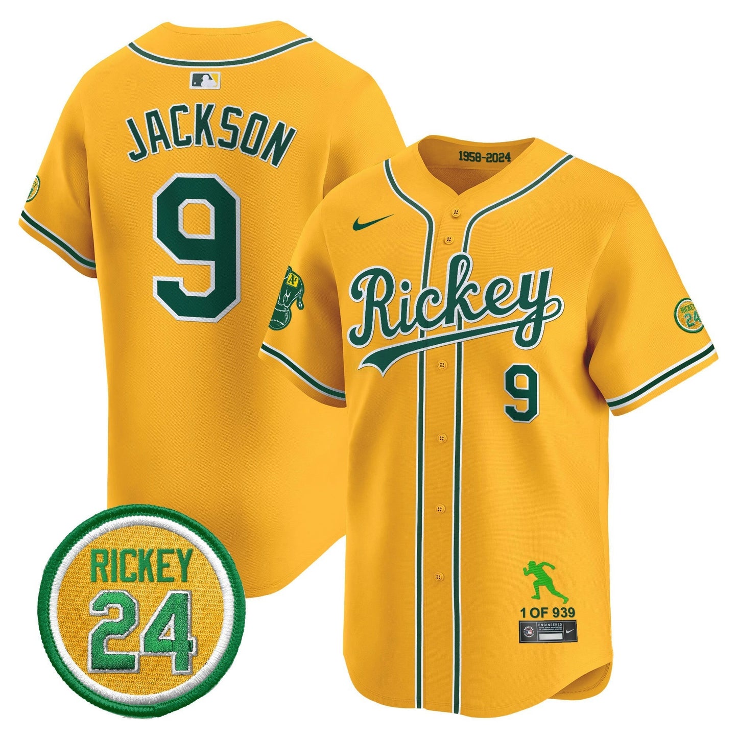 Camisa MLB Men’s Oakland Rickey Tribute style Vapor Premier Limited Jersey