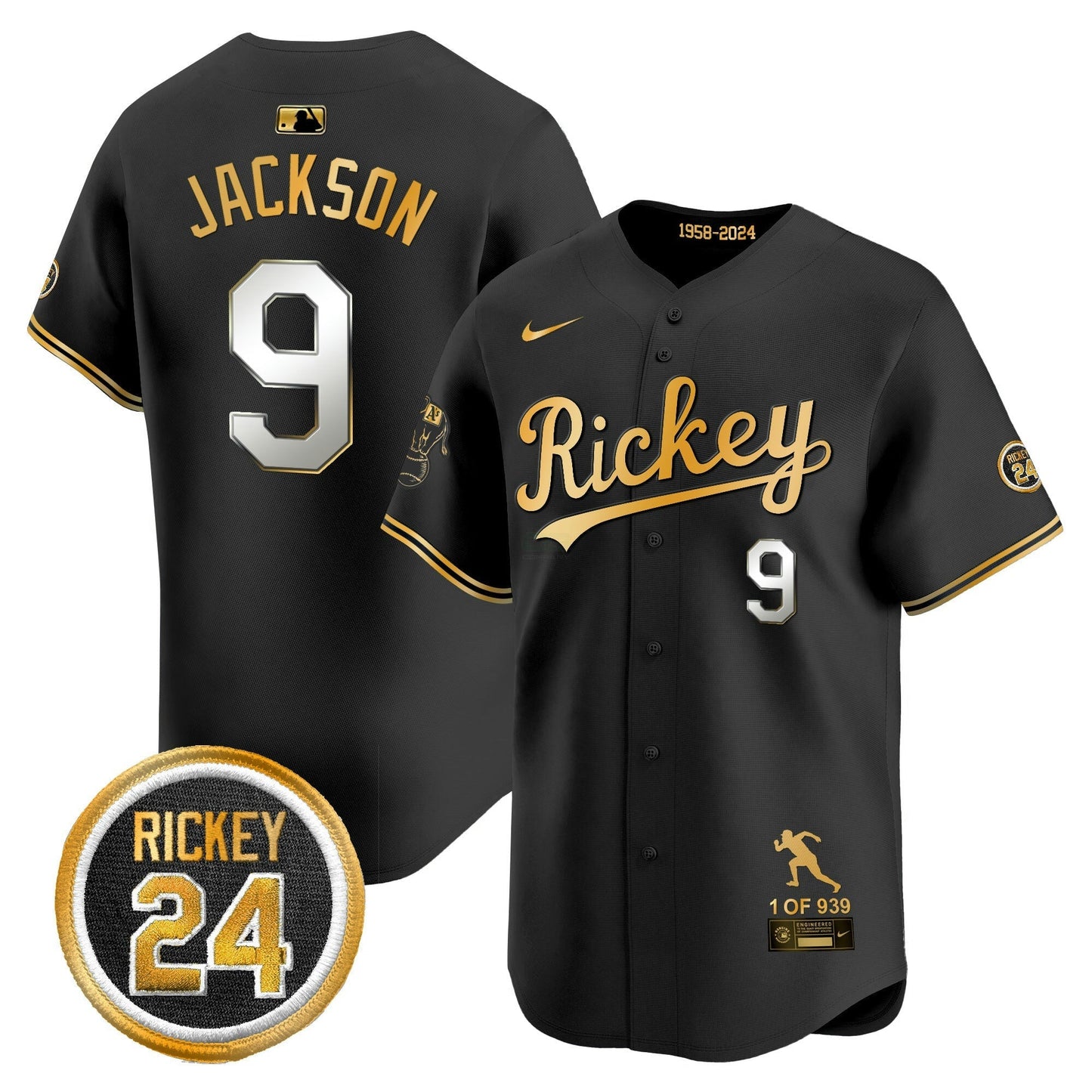 Camisa MLB Men’s Oakland Rickey Tribute style Vapor Premier Limited Jersey