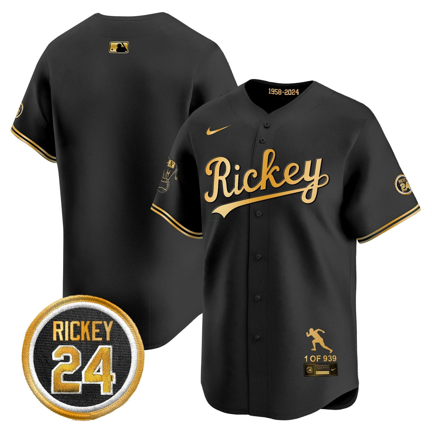 Camisa MLB Men’s Oakland Rickey Tribute style Vapor Premier Limited Jersey