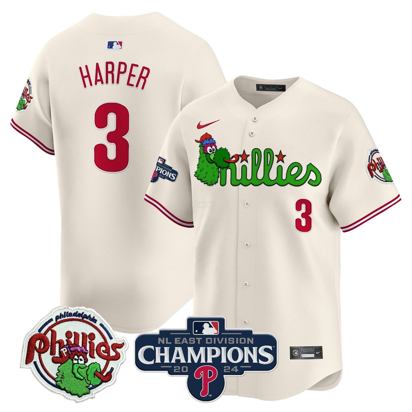 Camisa MLB Men’s Phanatic 2024 NL East Division Champions Vapor Premier Limited Jersey V2