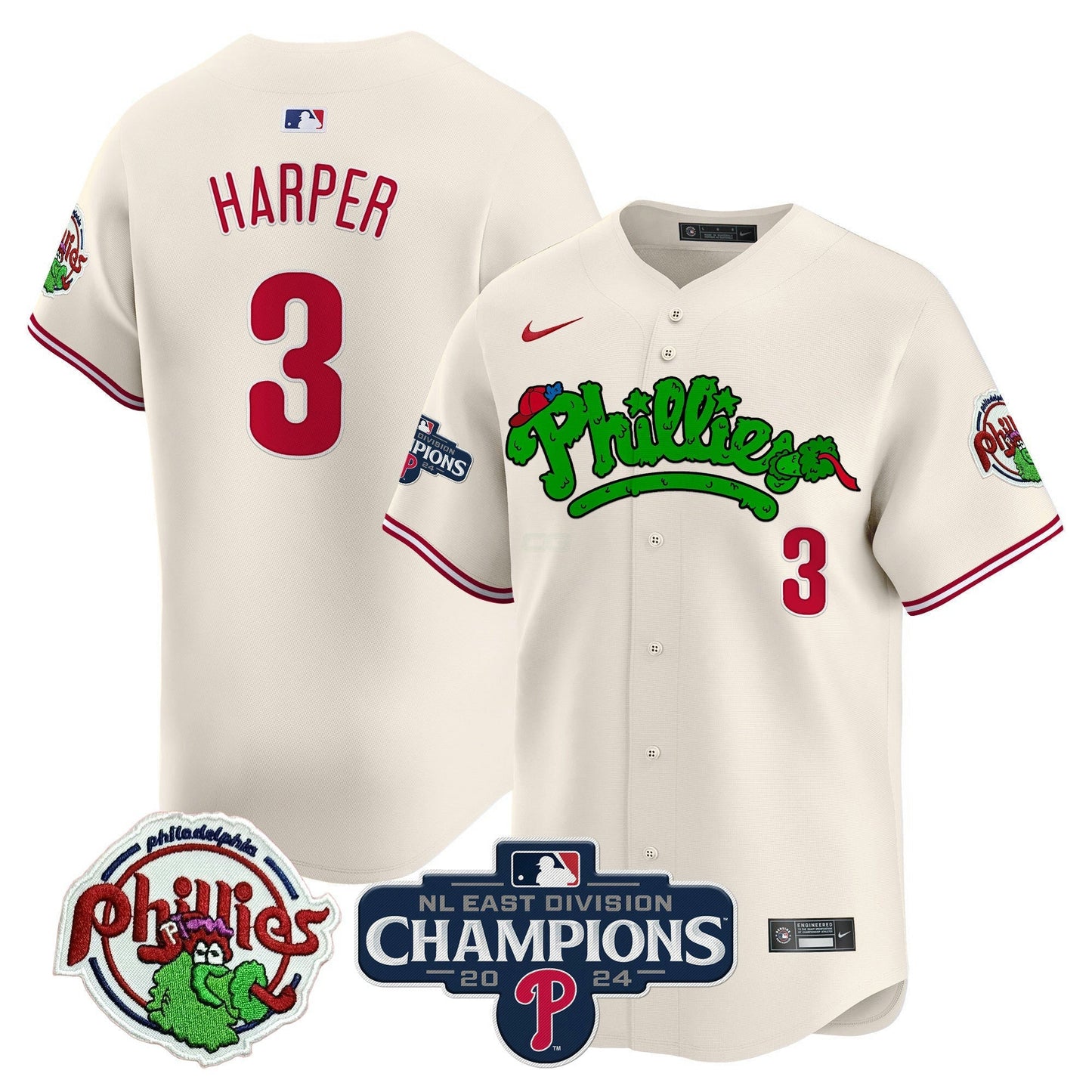 Camisa MLB Men’s Phanatic 2024 NL East Division Champions Vapor Premier Limited Jersey