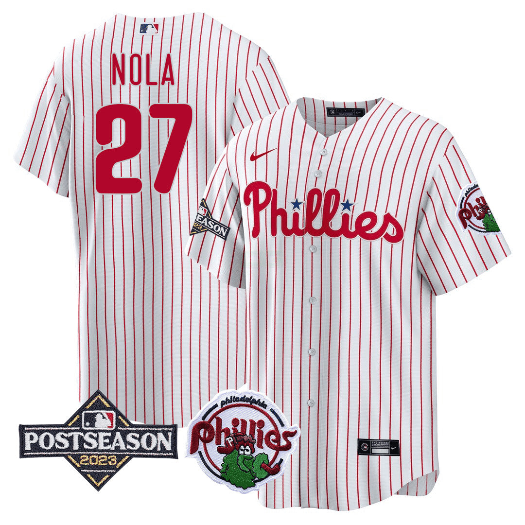 Camisa MLB Men’s Philadelphia 2023 Postseason Patch Jersey