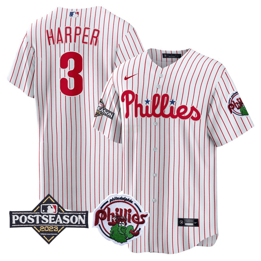 Camisa MLB Men’s Philadelphia 2023 Postseason Patch Jersey