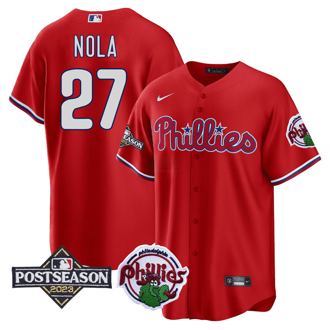 Camisa MLB Men’s Philadelphia 2023 Postseason Patch Jersey