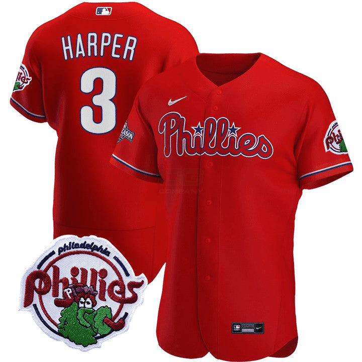 Camisa MLB Men’s Philadelphia 2023 Postseason Patch Jersey