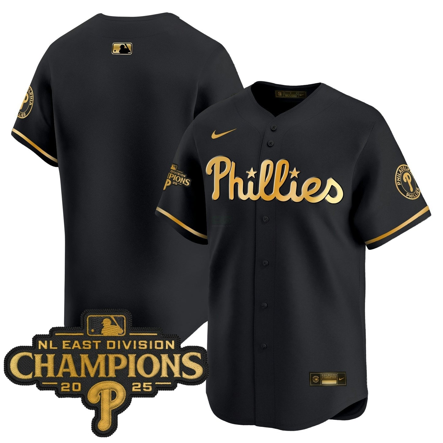 Camisa MLB Men’s Philadelphia 2025 NL East Division Champions Patch Vapor Premier Limited Jersey