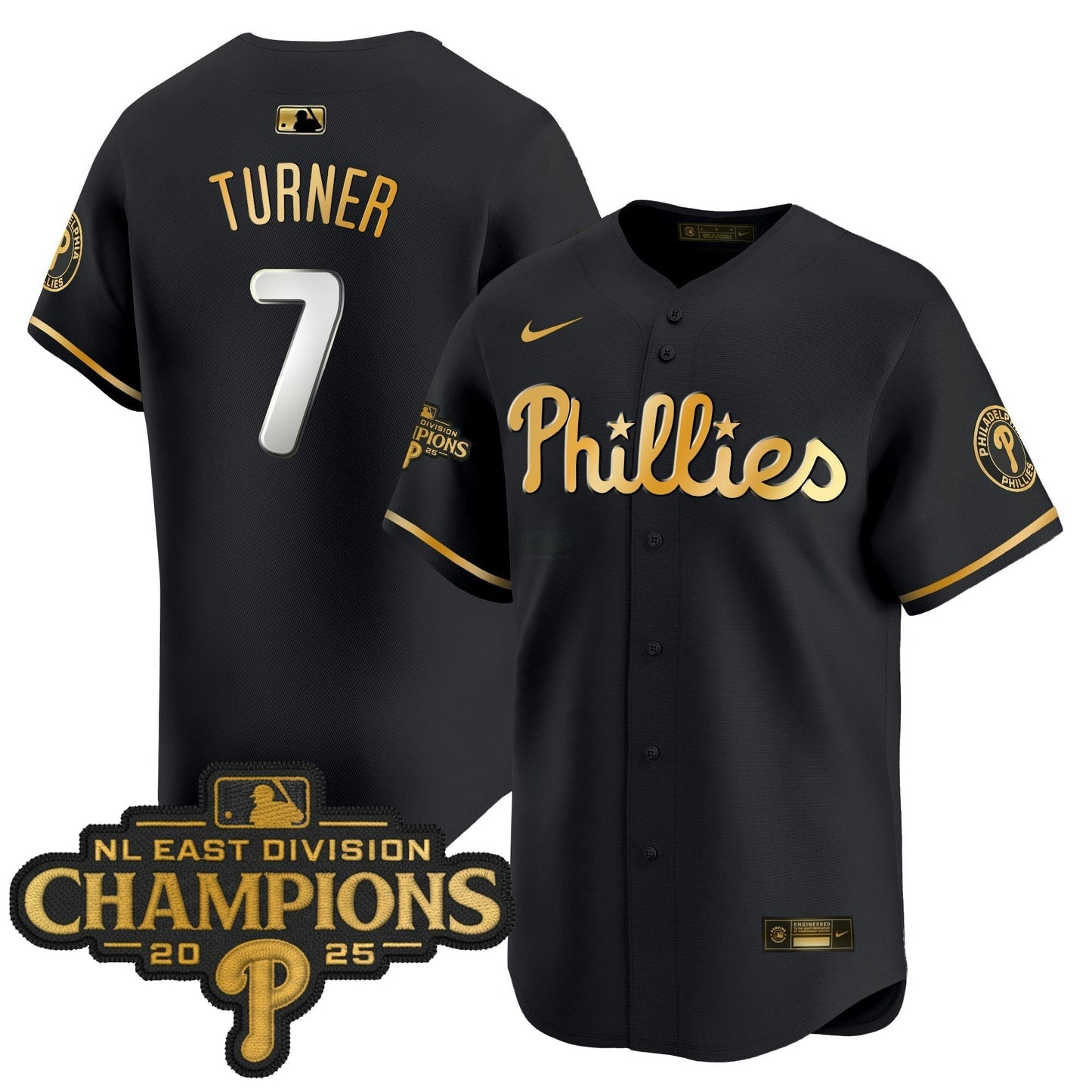 Camisa MLB Men’s Philadelphia 2025 NL East Division Champions Patch Vapor Premier Limited Jersey