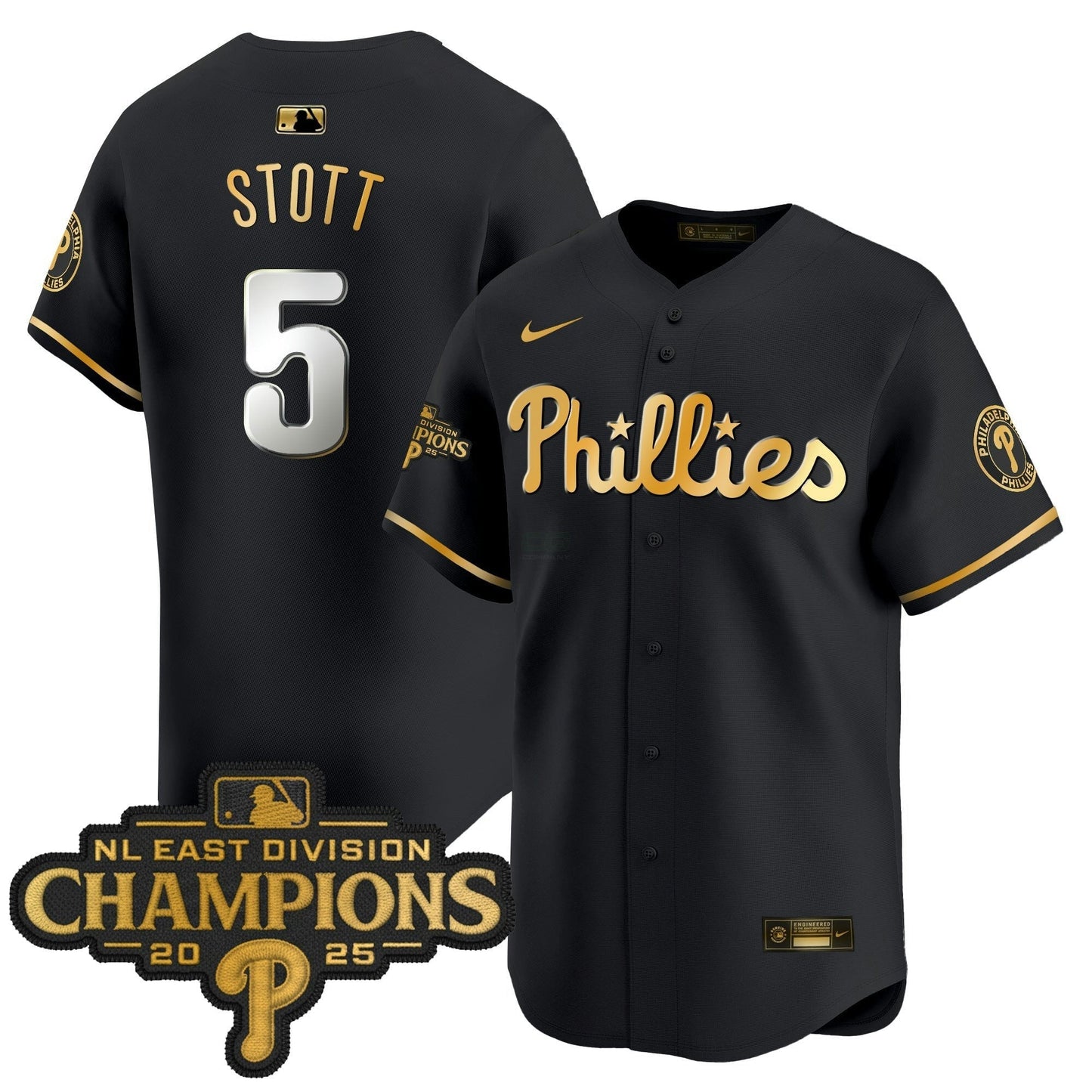 Camisa MLB Men’s Philadelphia 2025 NL East Division Champions Patch Vapor Premier Limited Jersey