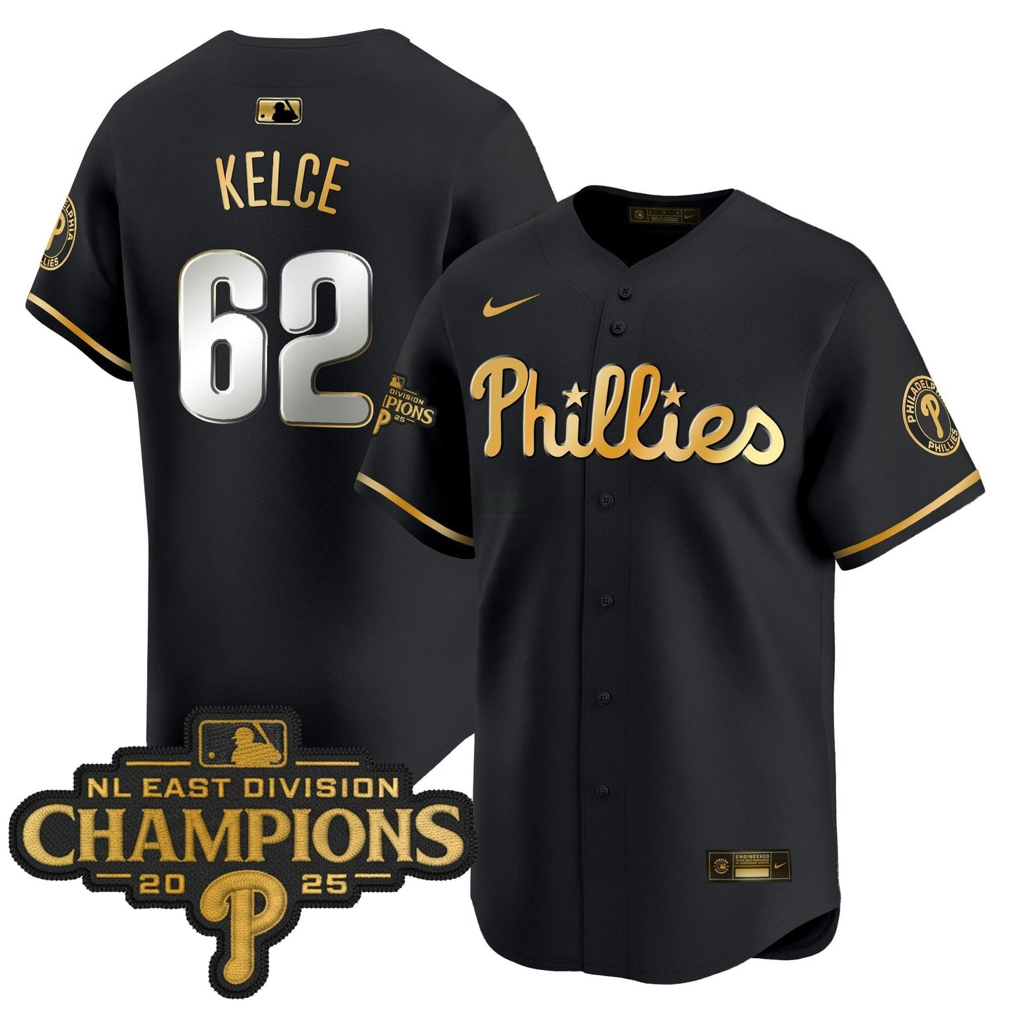Camisa MLB Men’s Philadelphia 2025 NL East Division Champions Patch Vapor Premier Limited Jersey