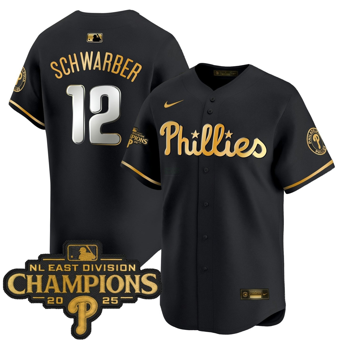 Camisa MLB Men’s Philadelphia 2025 NL East Division Champions Patch Vapor Premier Limited Jersey