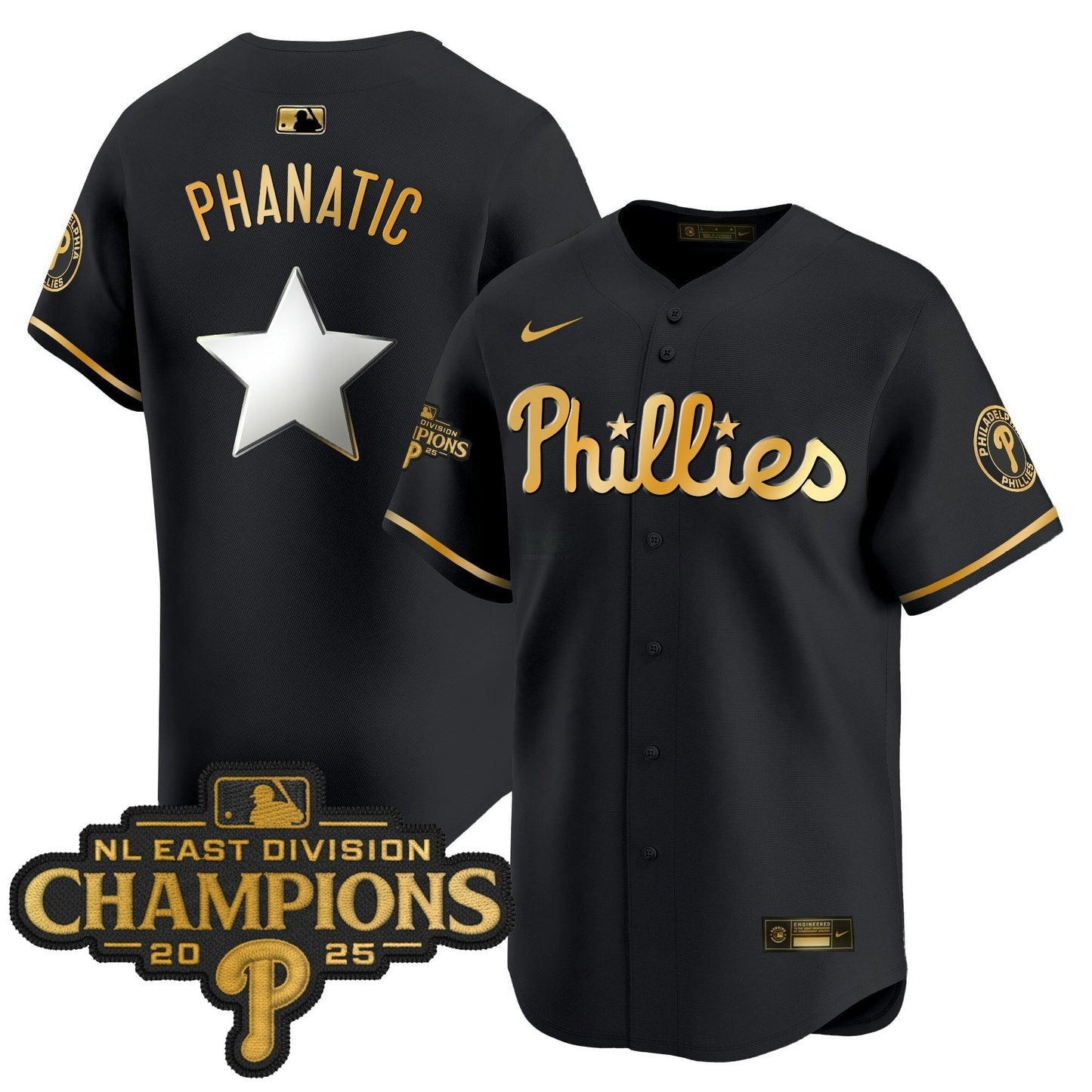 Camisa MLB Men’s Philadelphia 2025 NL East Division Champions Patch Vapor Premier Limited Jersey
