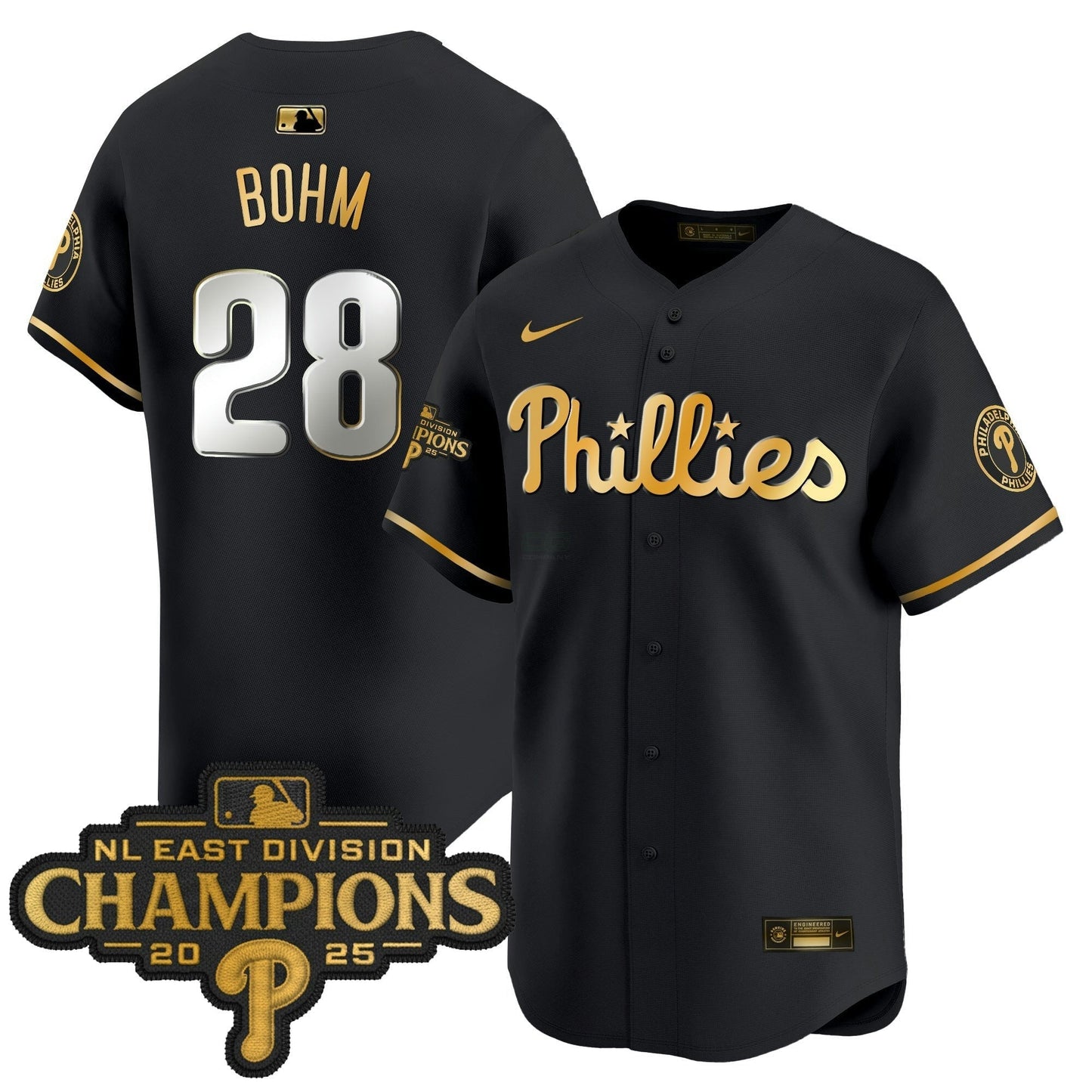 Camisa MLB Men’s Philadelphia 2025 NL East Division Champions Patch Vapor Premier Limited Jersey