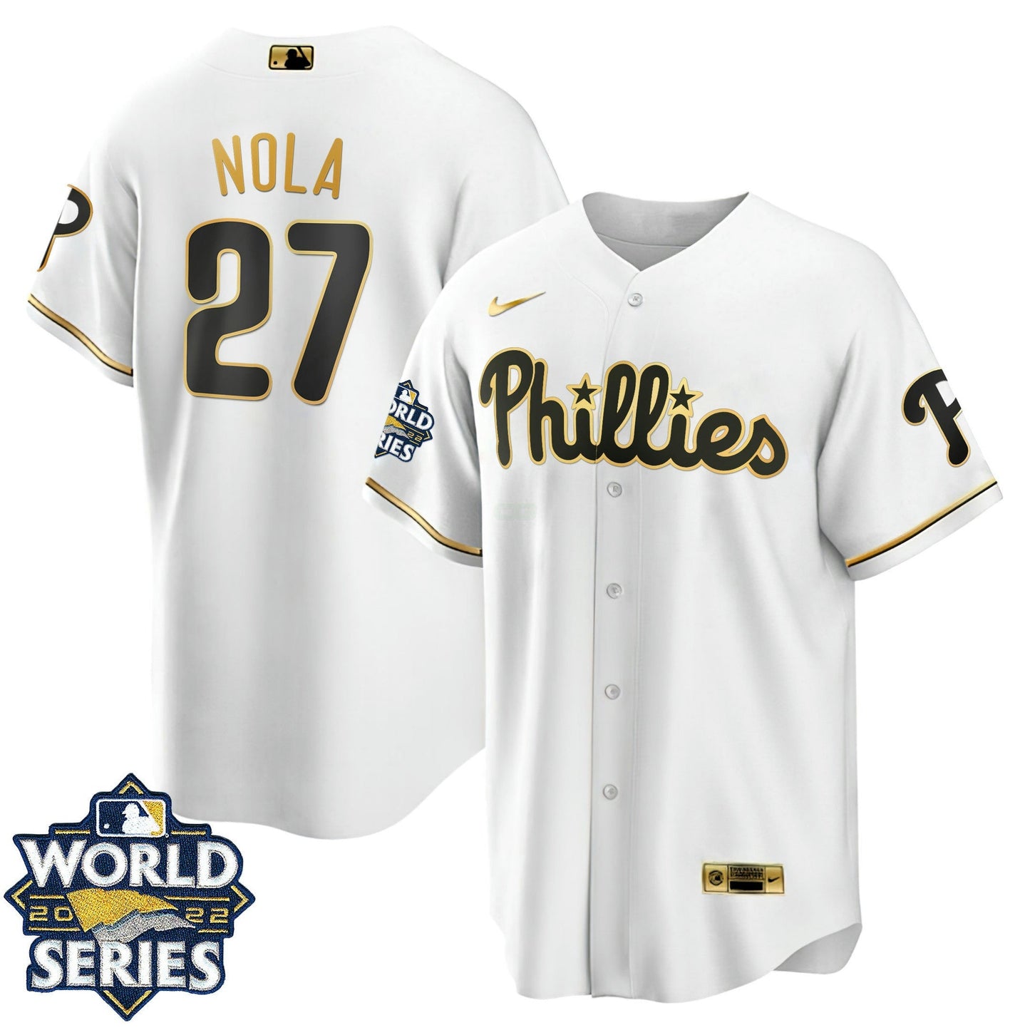 Camisa MLB Men’s Philadelphia Gold 2022 World Series Jersey