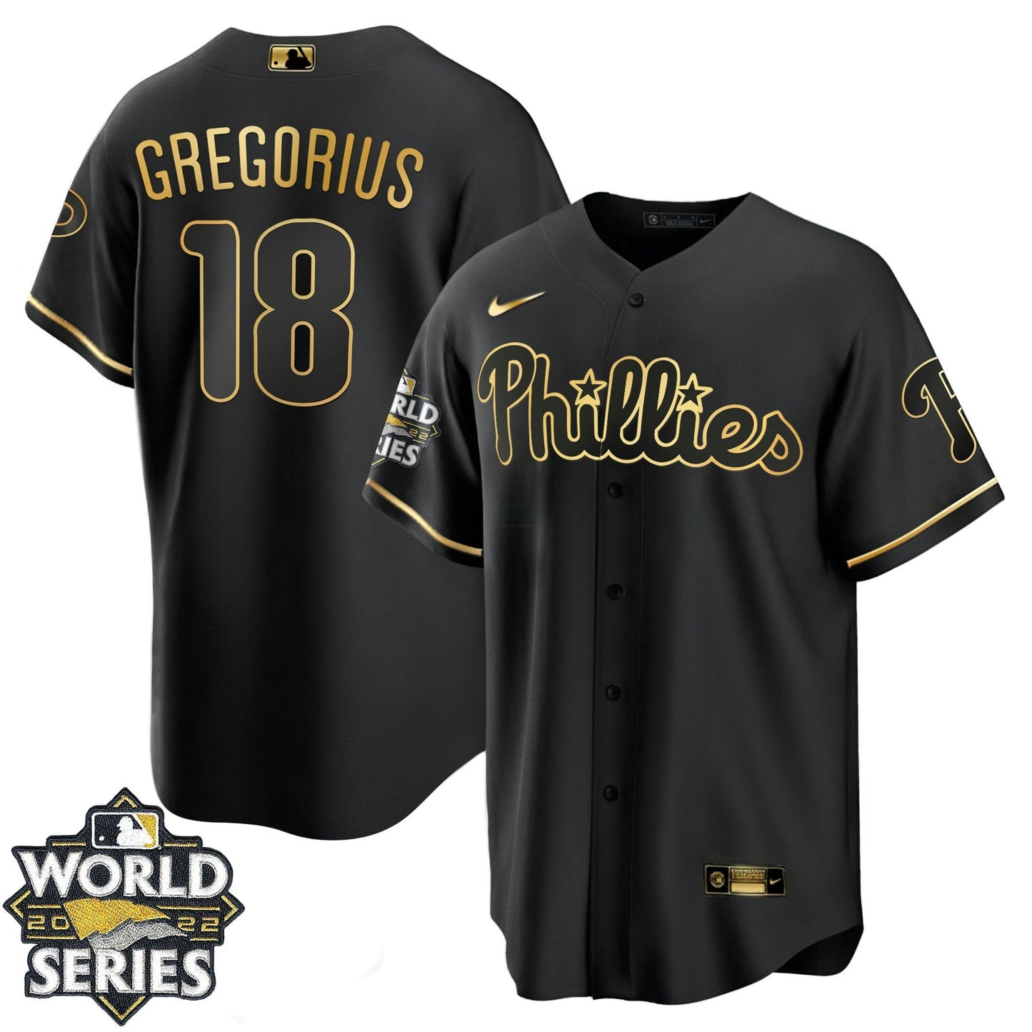 Camisa MLB Men’s Philadelphia Gold 2022 World Series Jersey