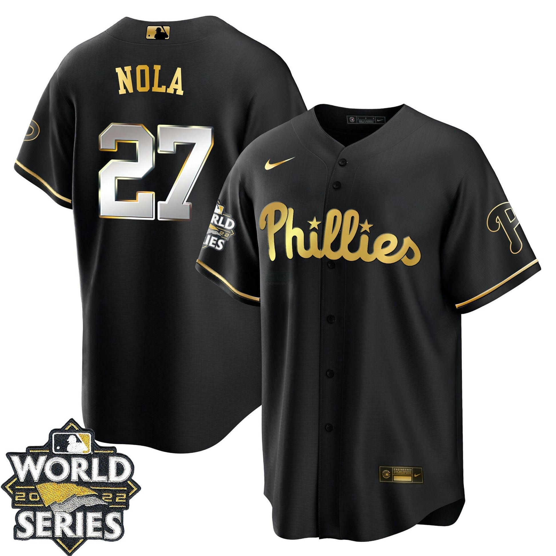 Camisa MLB Men’s Philadelphia Gold 2022 World Series Jersey Limited