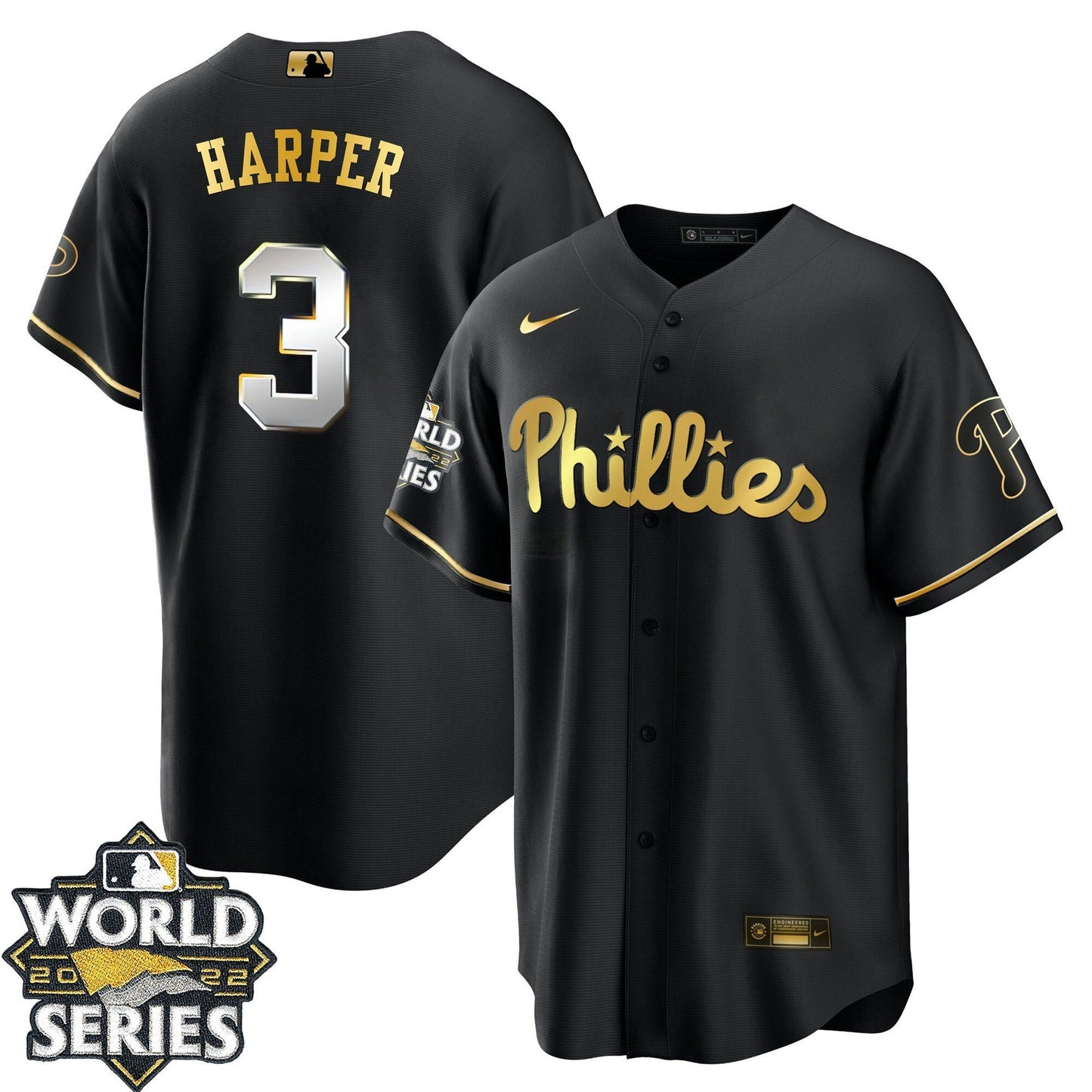 Camisa MLB Men’s Philadelphia Gold 2022 World Series Jersey Limited